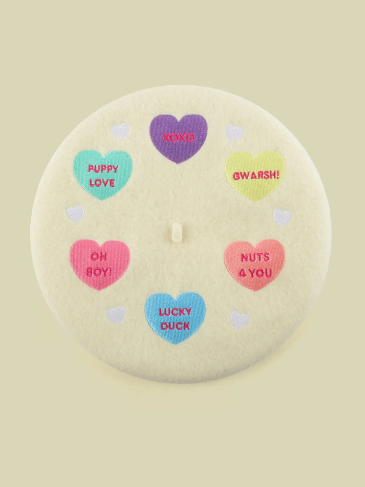 Lots Of Love Embroidered Wool Beret Hat
