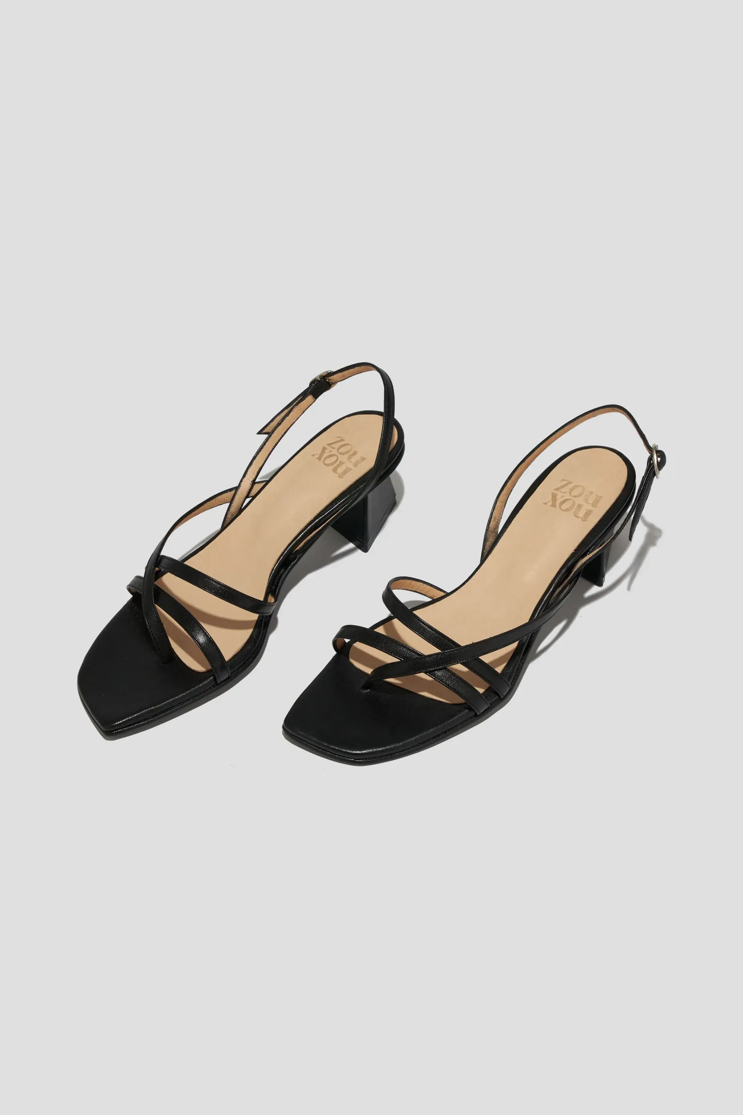 Luz Strappy Sandal in Black