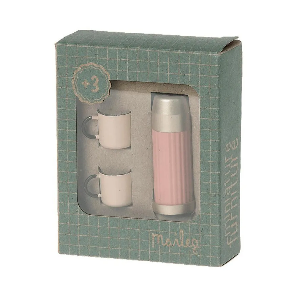 Maileg thermos and cups- soft coral