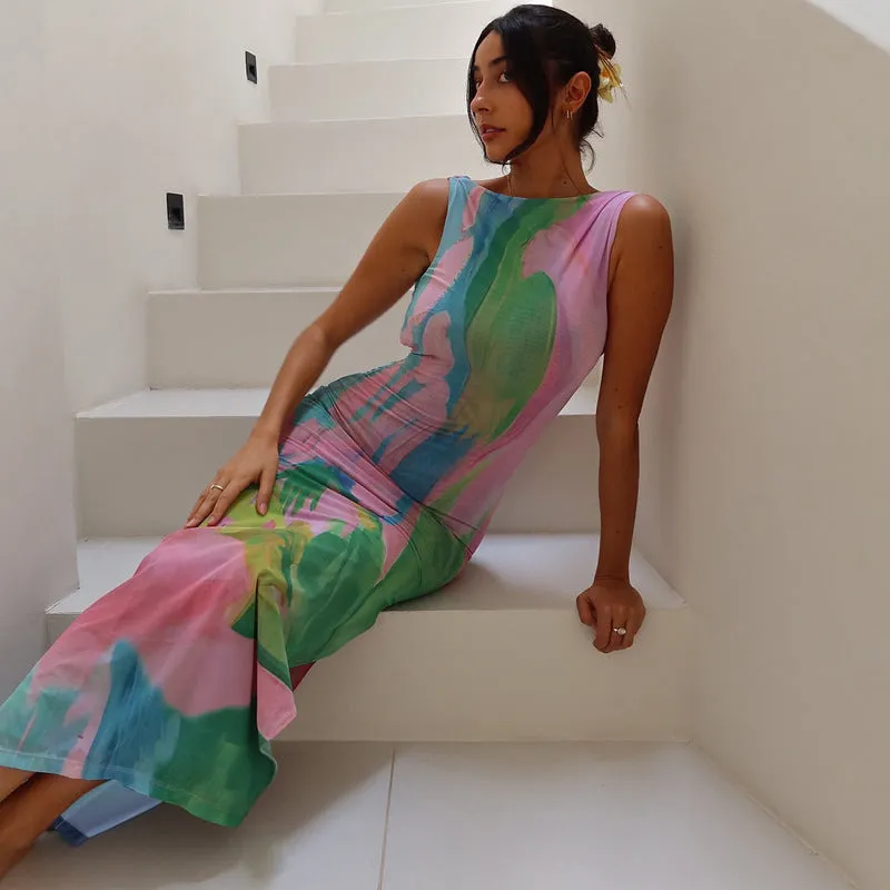 Metztli Printed Maxi Dress