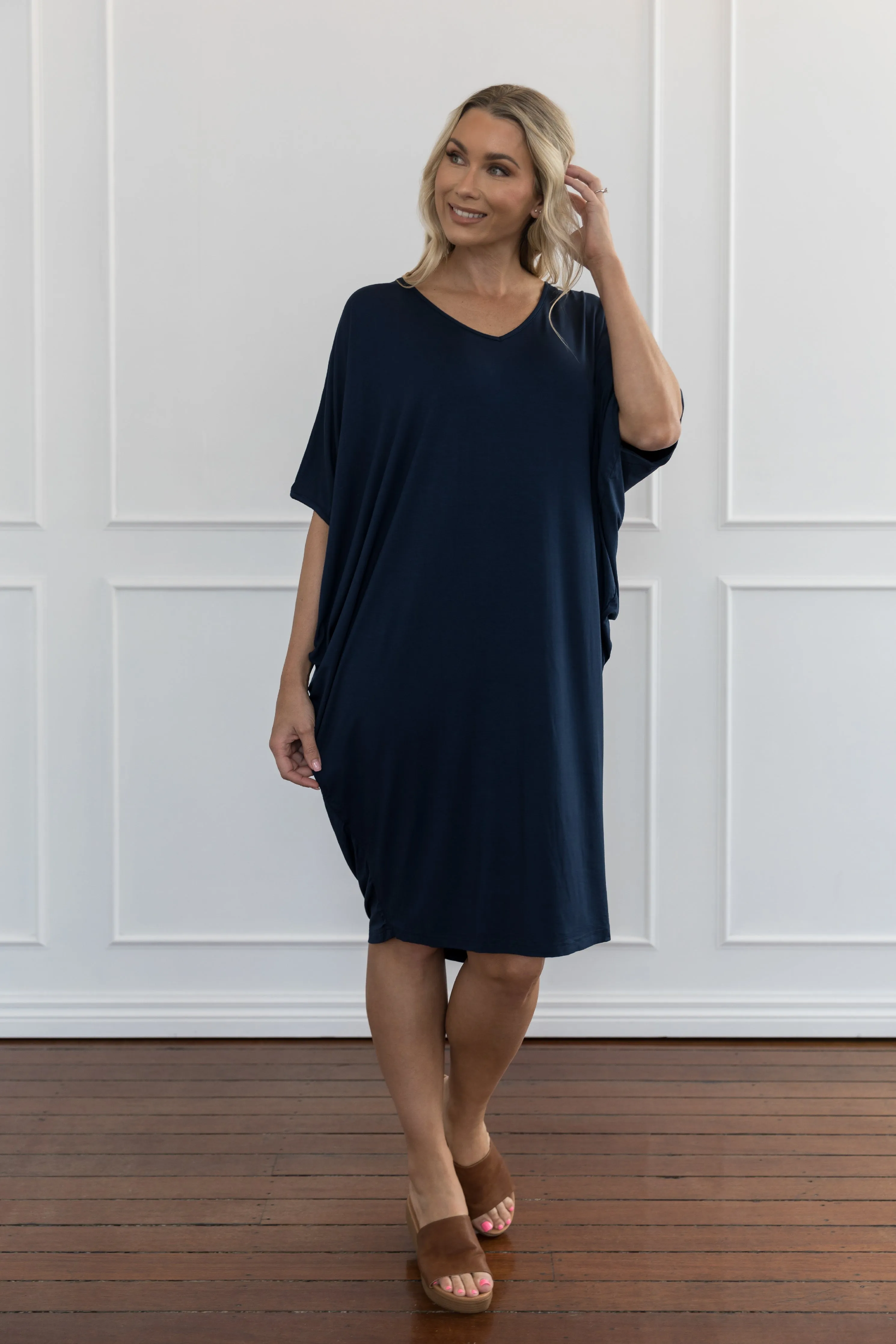 Miracle Dress in Navy