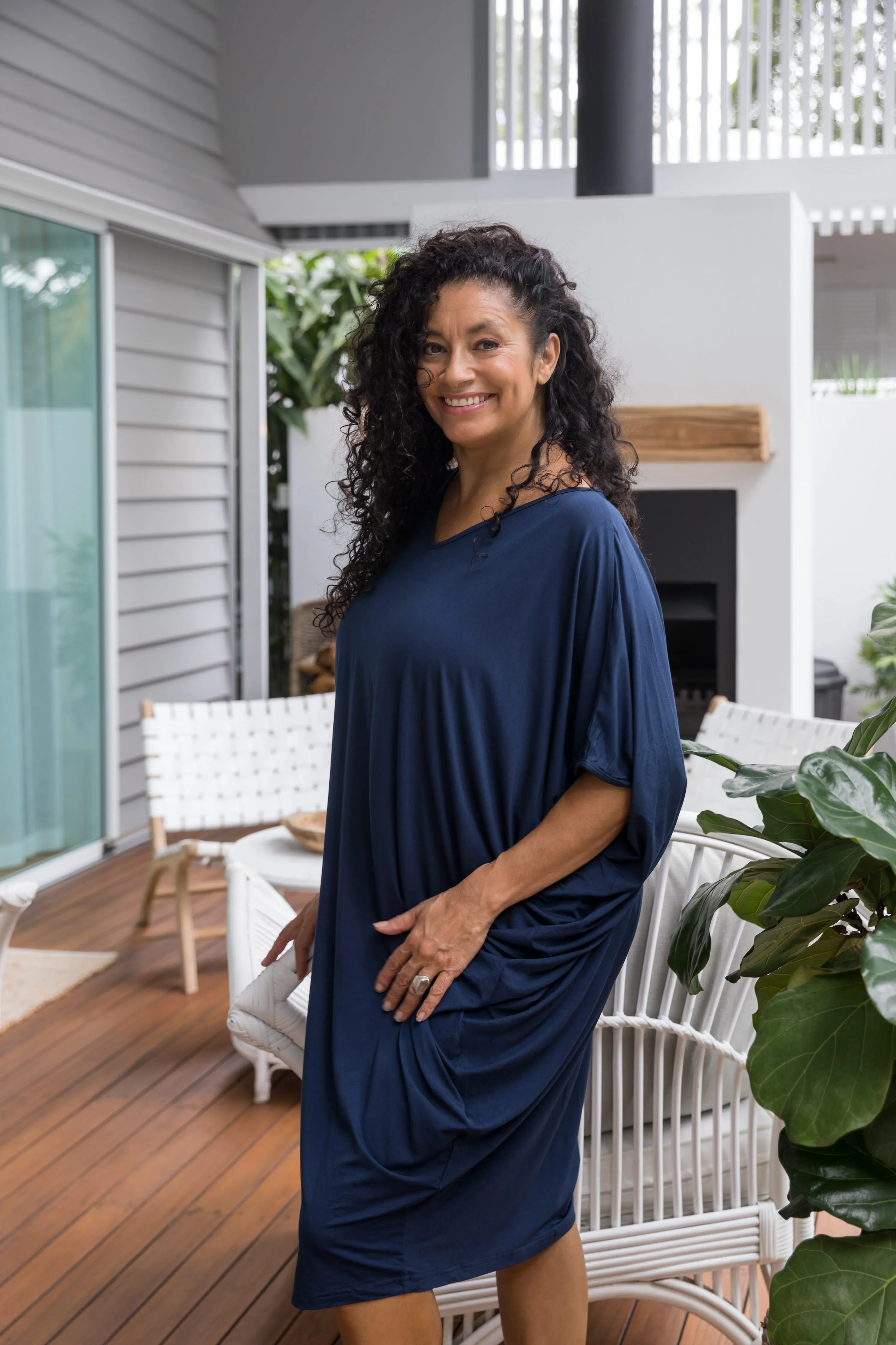 Miracle Dress in Navy