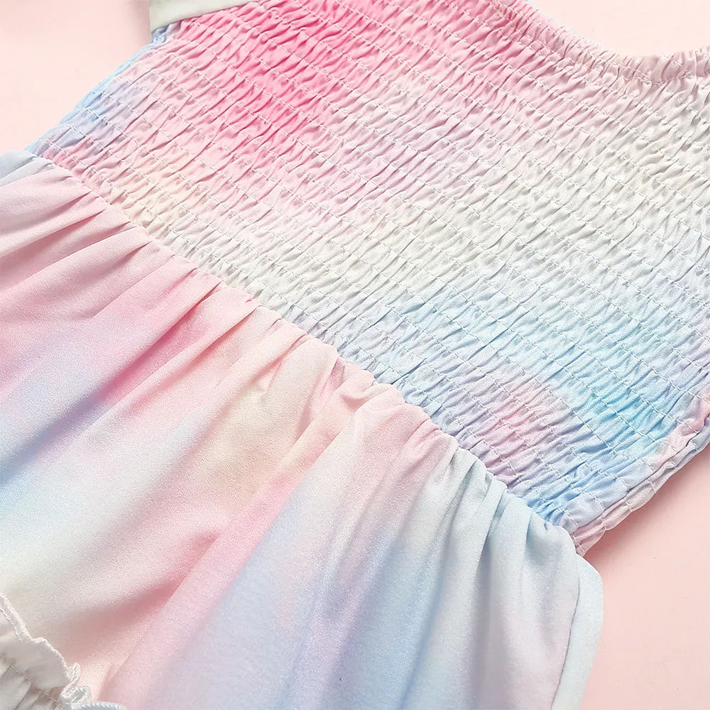 Mom & Me Flutter Sleeve Ruffle Hem Dress