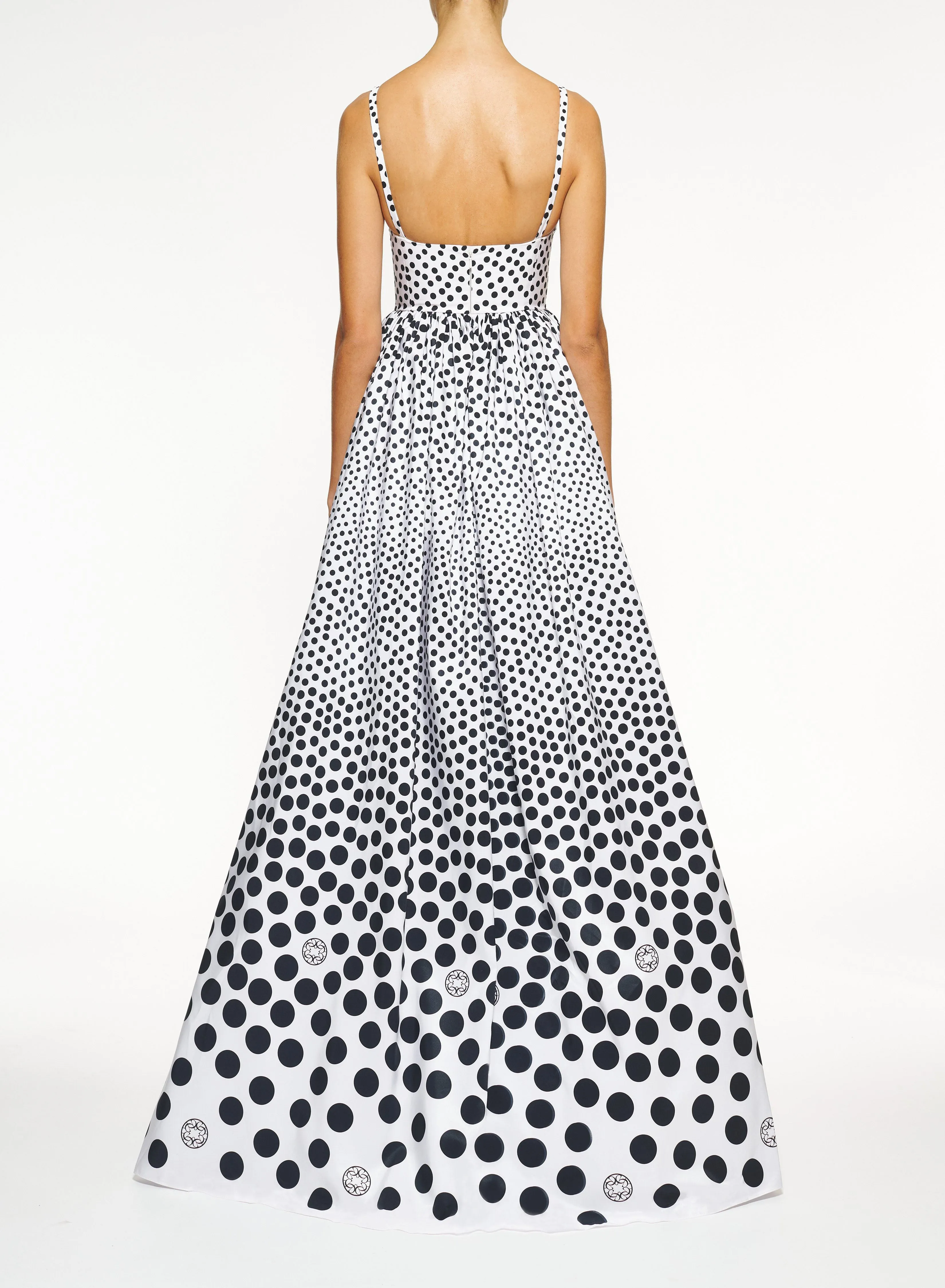 Moon Printed Taffeta Dress
