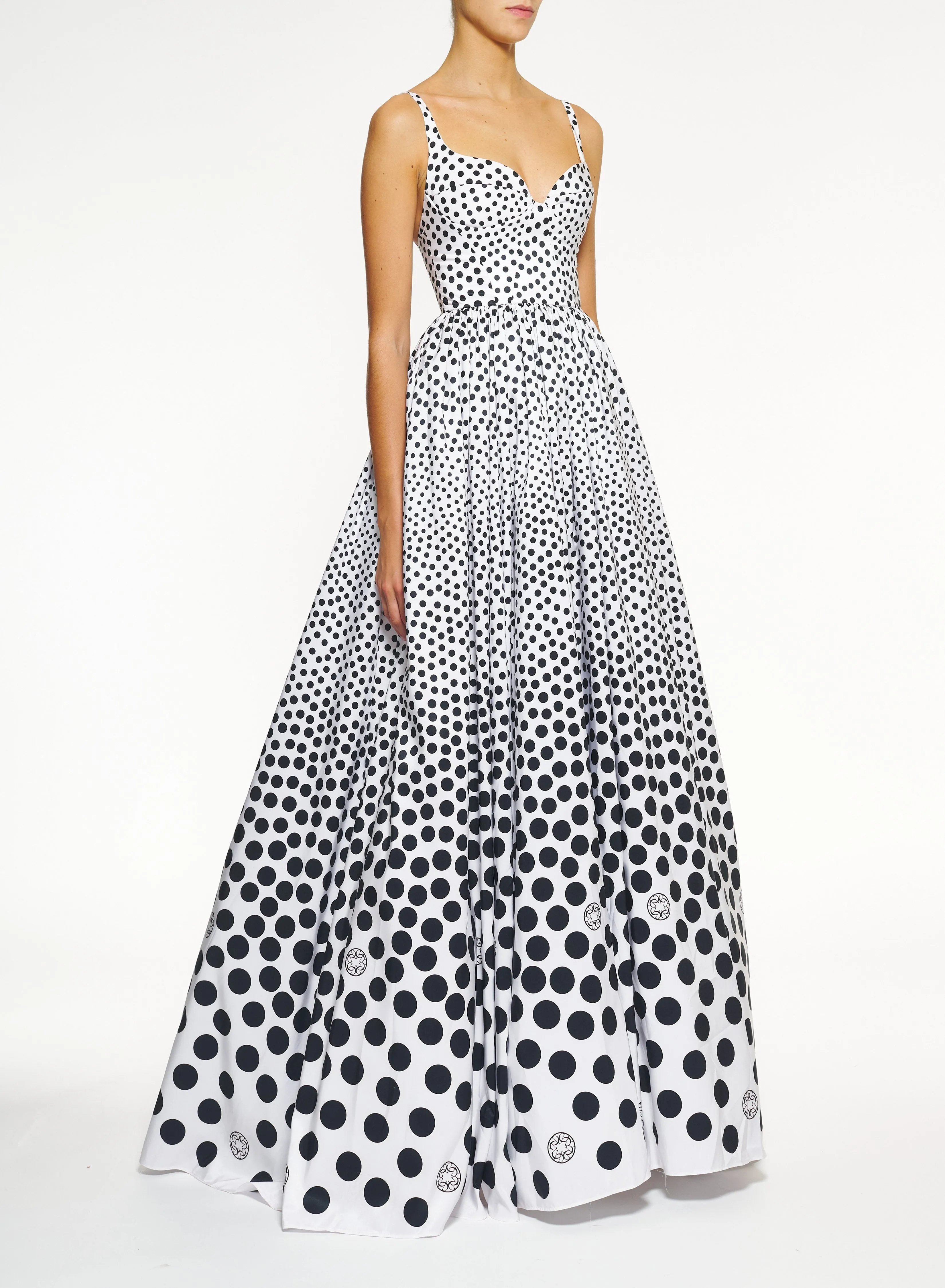 Moon Printed Taffeta Dress