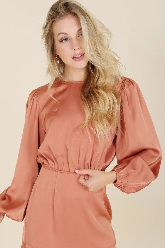 Nora Dressed Up in Satin Two-Piece Mermaid Dress Set