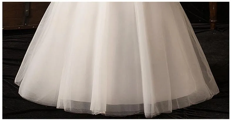 NumberSea New High Neck Three Quarter Sleeve Wedding Dress Sexy Illusion Lace Applique Plus Size Vintage Bridal Gown Robe De Mariee L