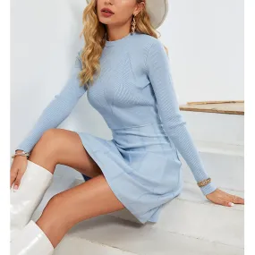 Office slim knitted midi dresses