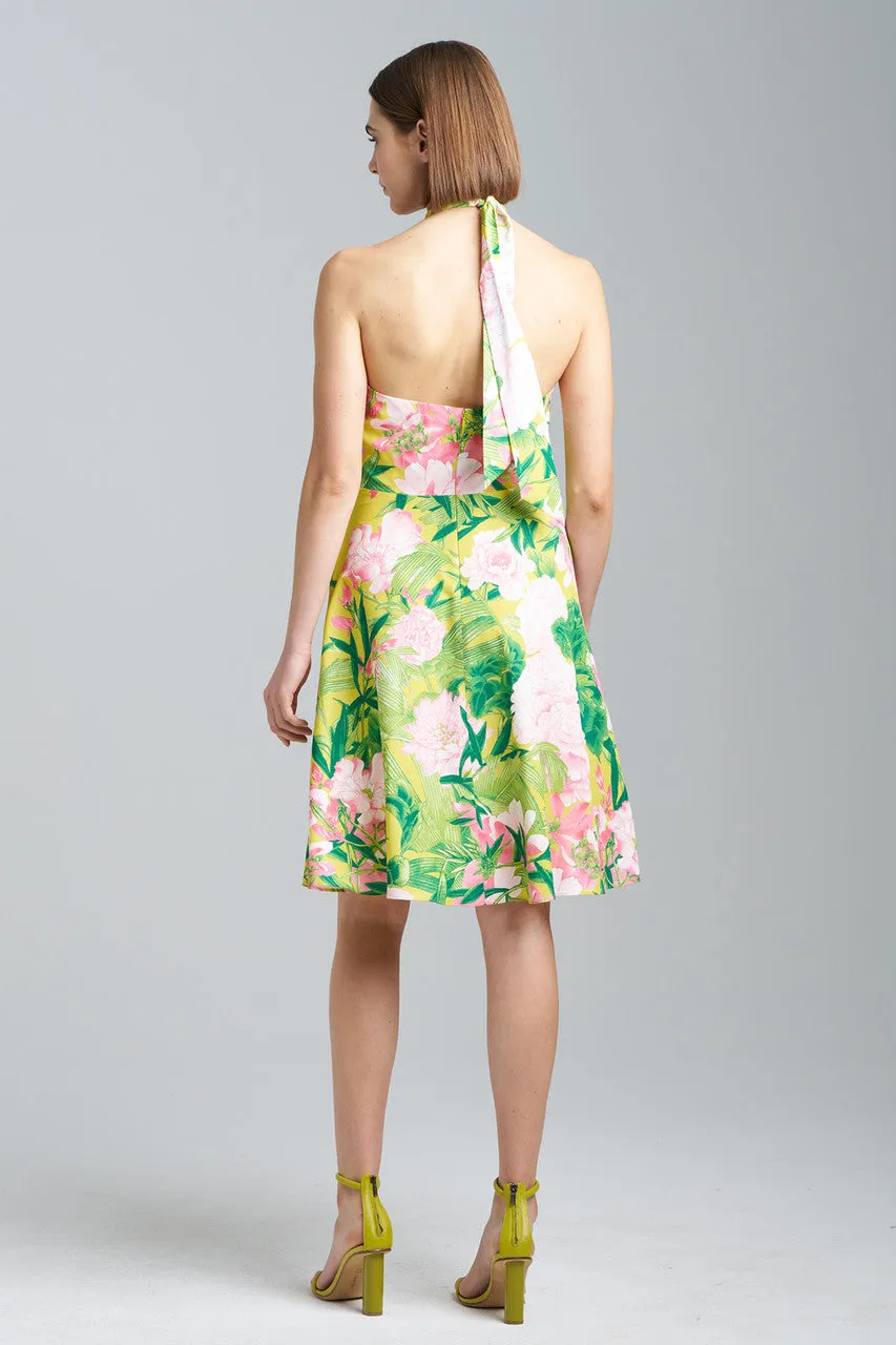 Passion Peony Halter Dress