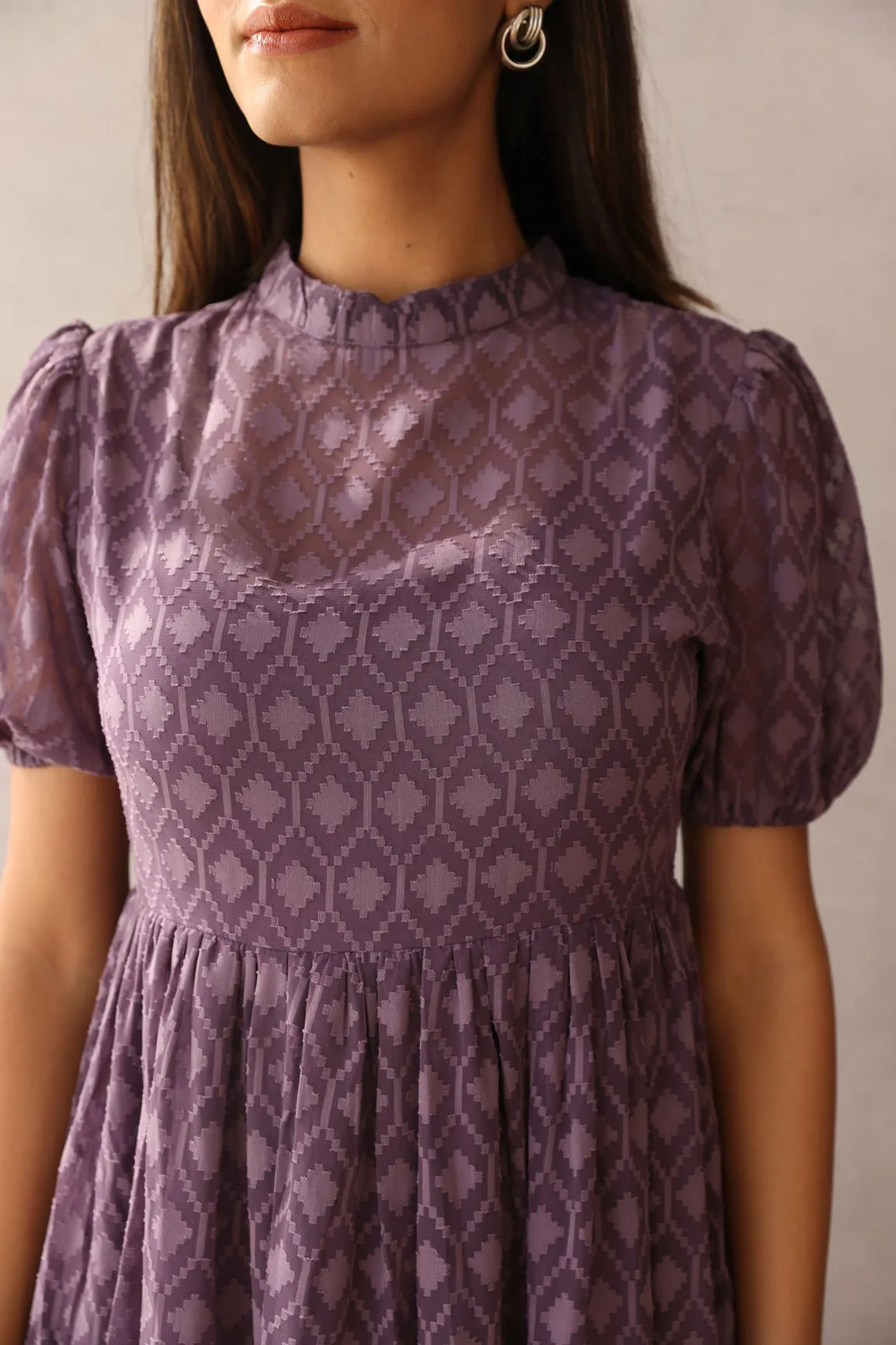 PLUMP PURPLE JACQUARD MAXI - POLAGO PLUS