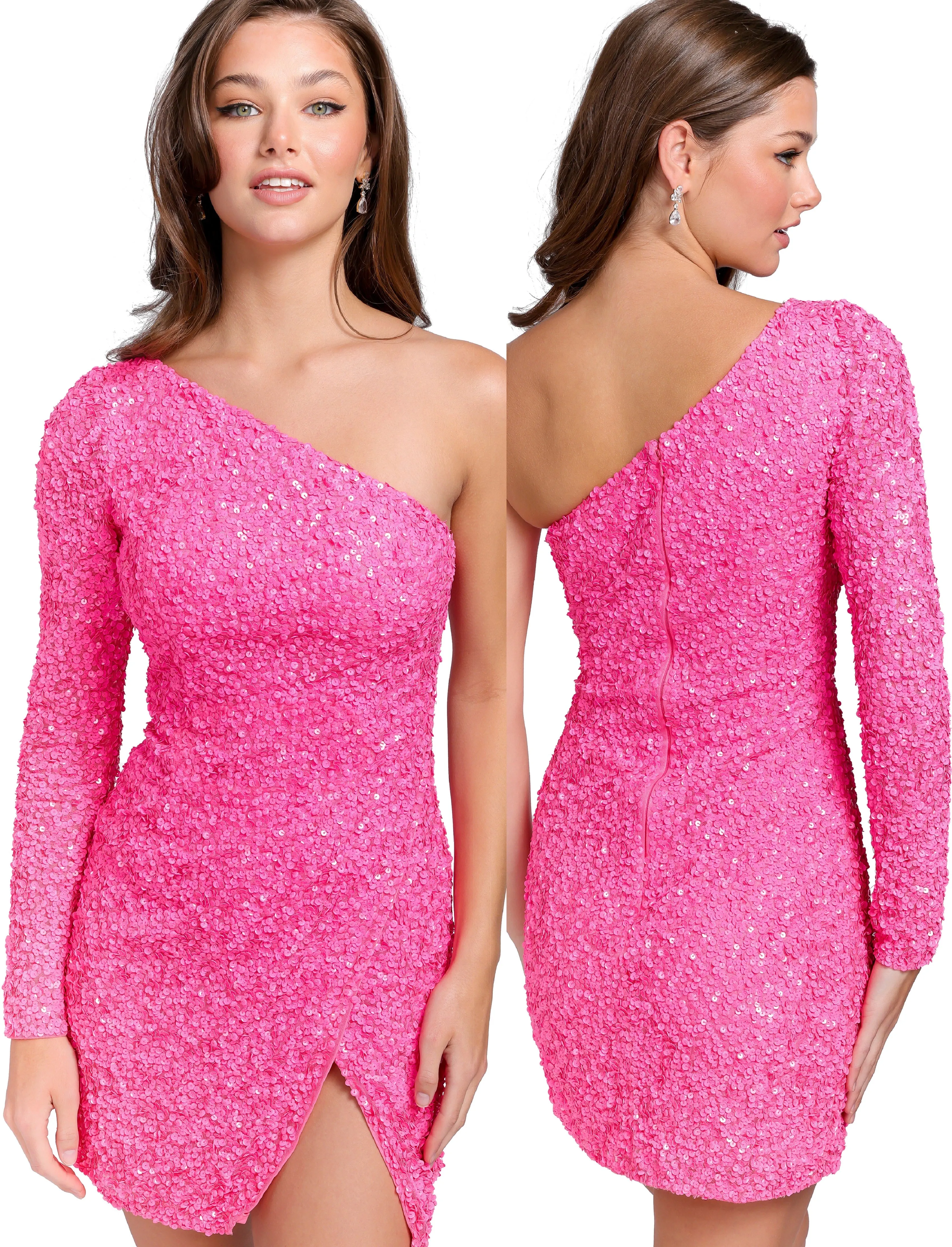 Primavera Couture 3860 Homecoming Cocktail Dress Fitted sequin beaded short