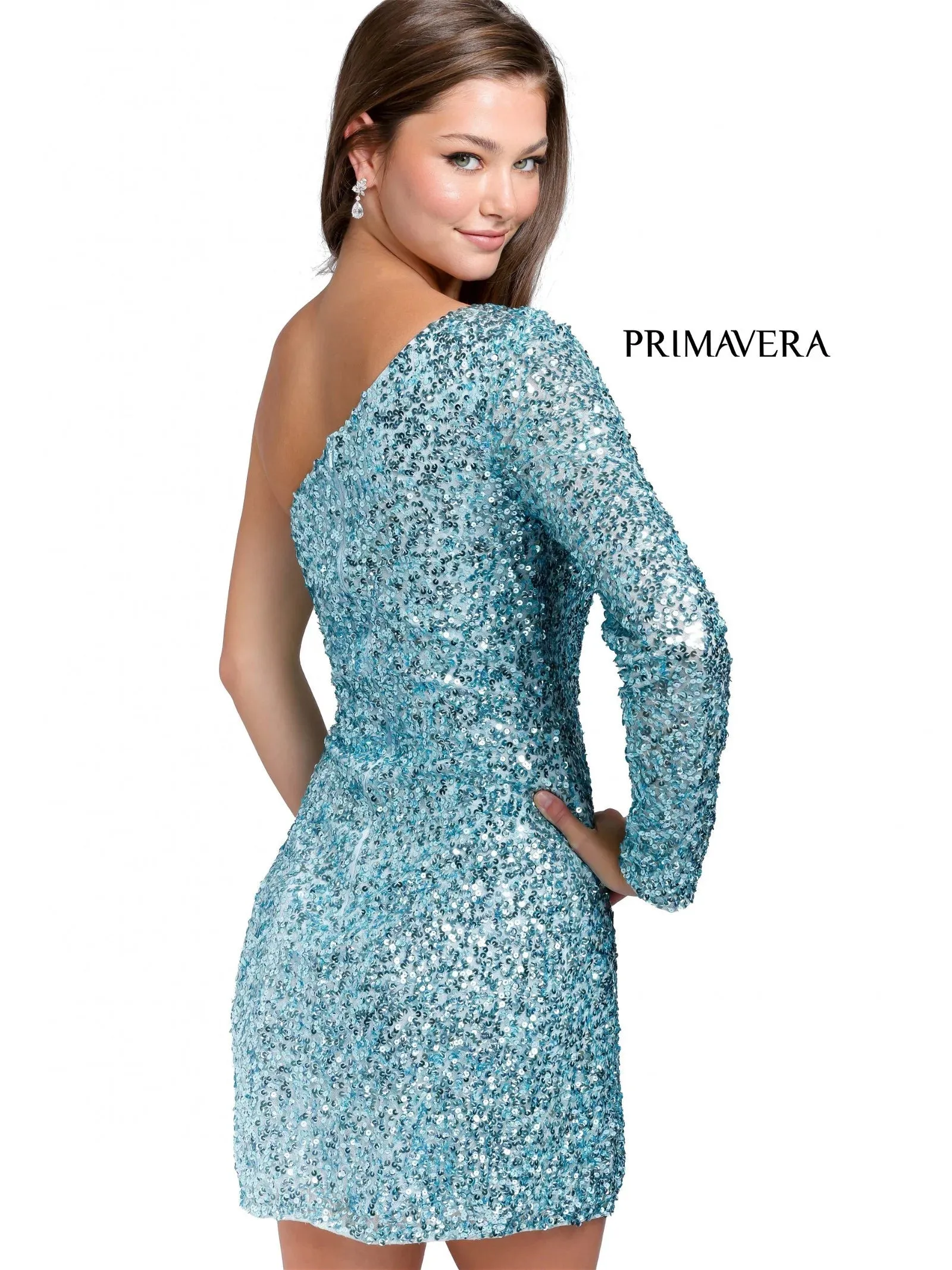 Primavera Couture 3860 Homecoming Cocktail Dress Fitted sequin beaded short