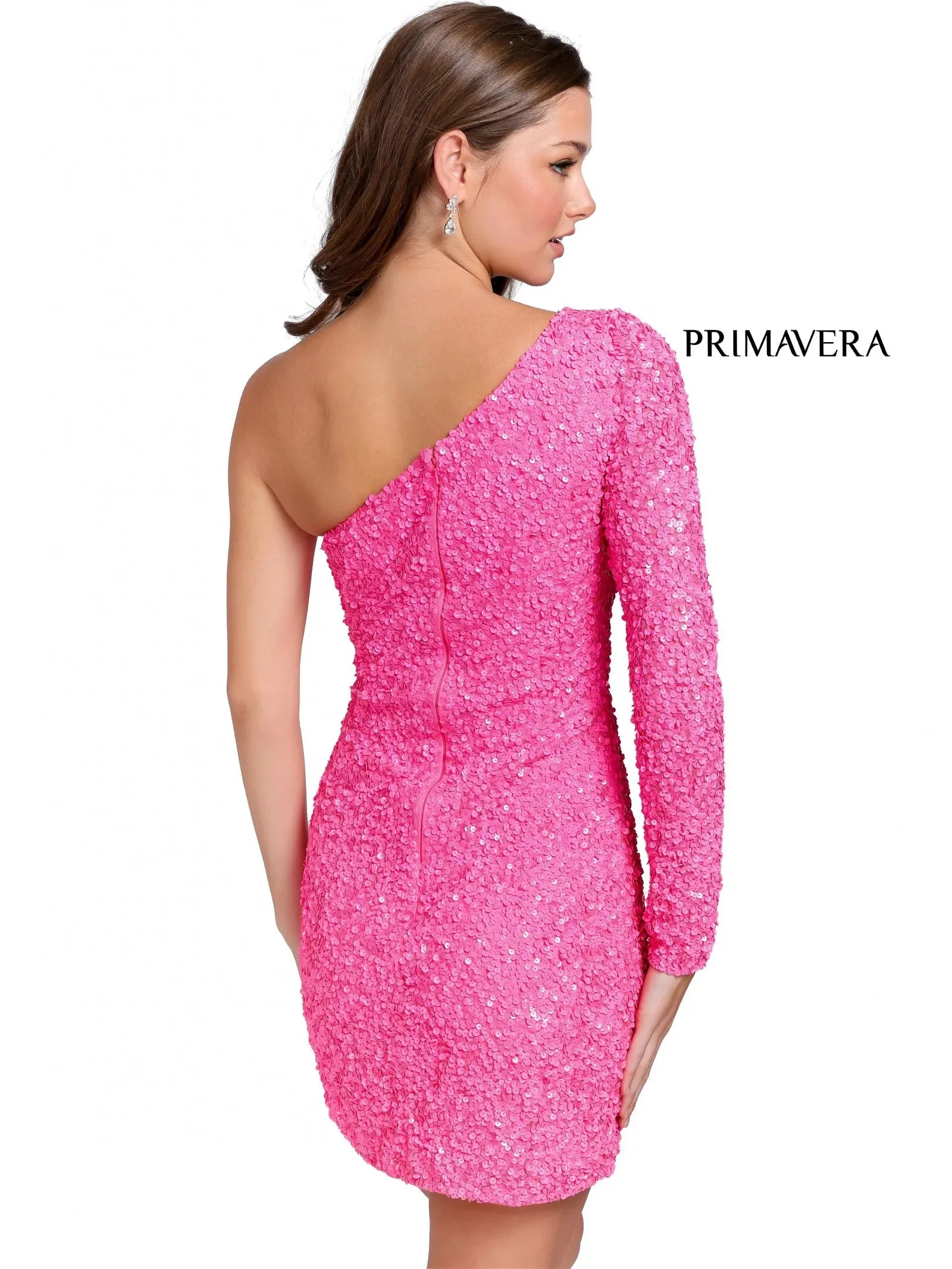 Primavera Couture 3860 Homecoming Cocktail Dress Fitted sequin beaded short