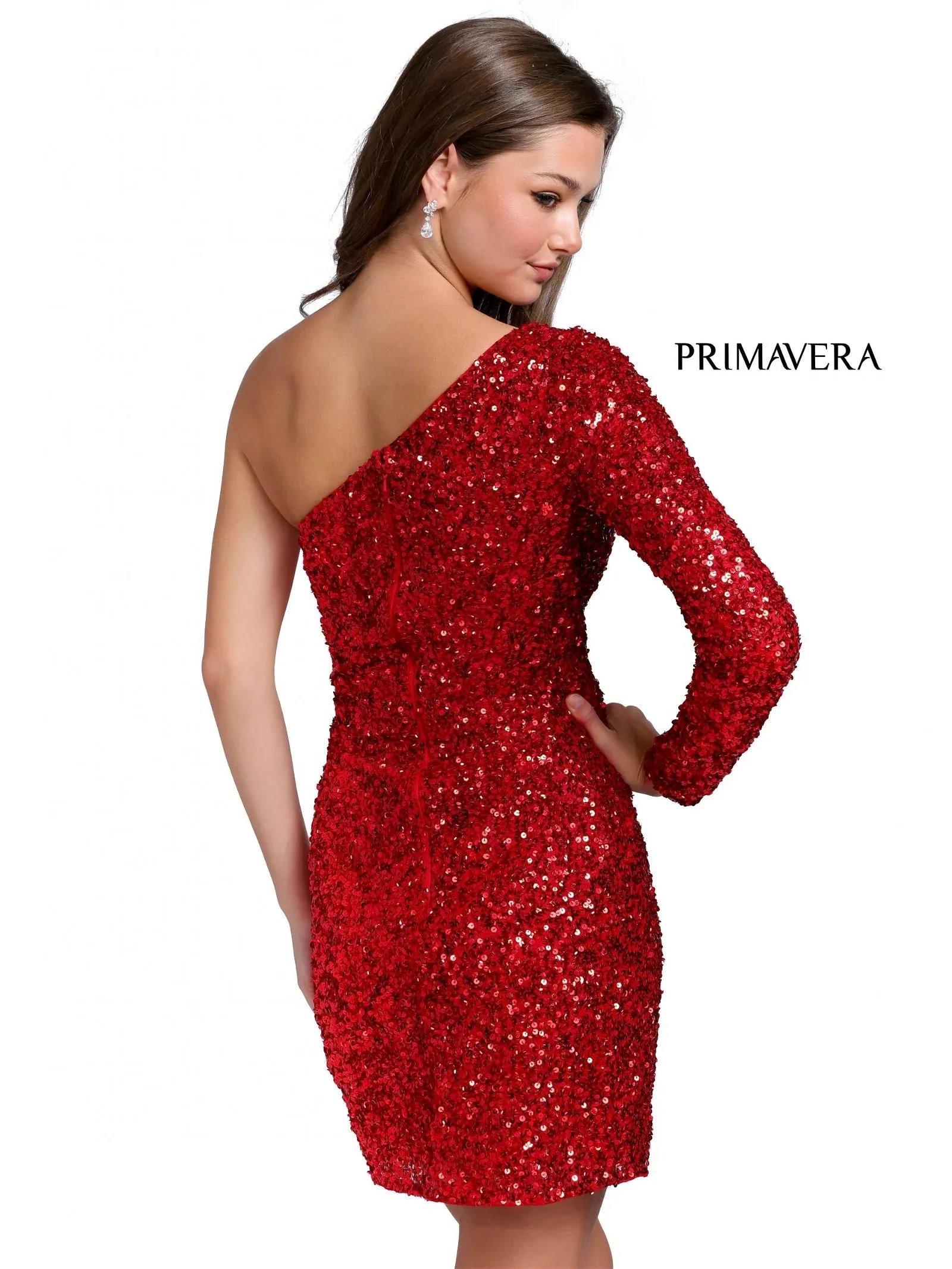 Primavera Couture 3860 Homecoming Cocktail Dress Fitted sequin beaded short