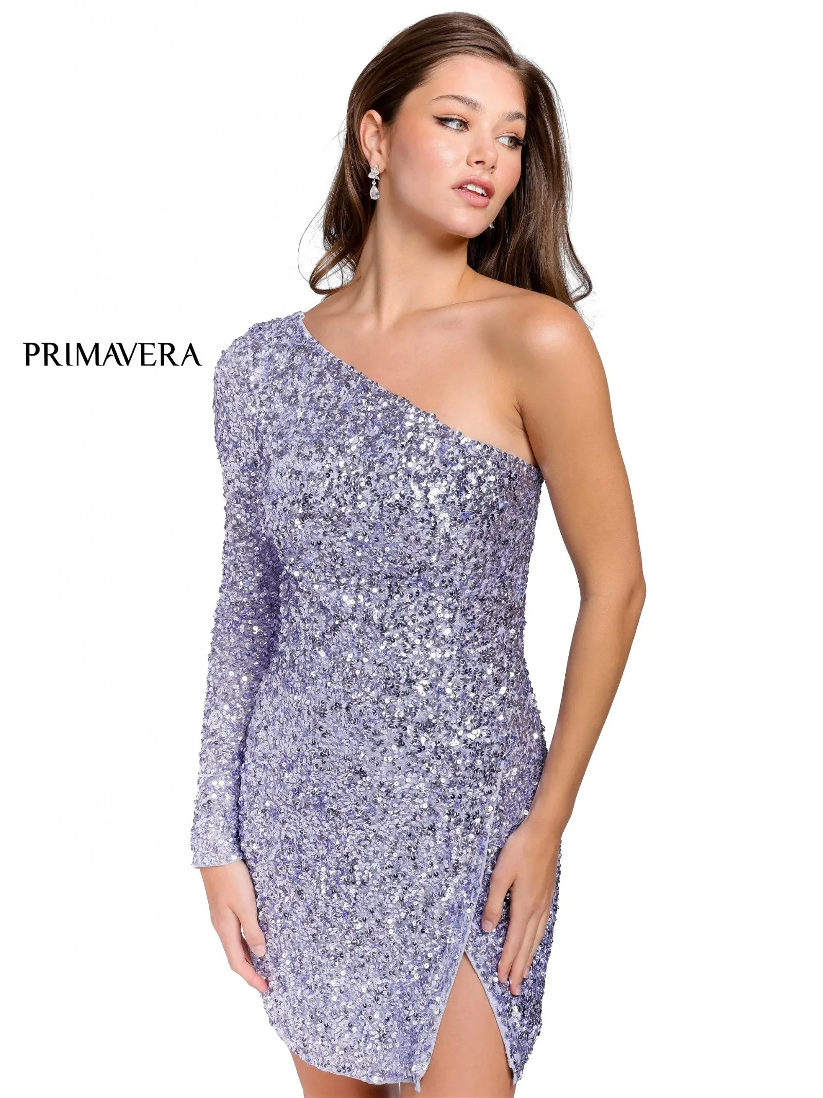 Primavera Couture 3860 Homecoming Cocktail Dress Fitted sequin beaded short