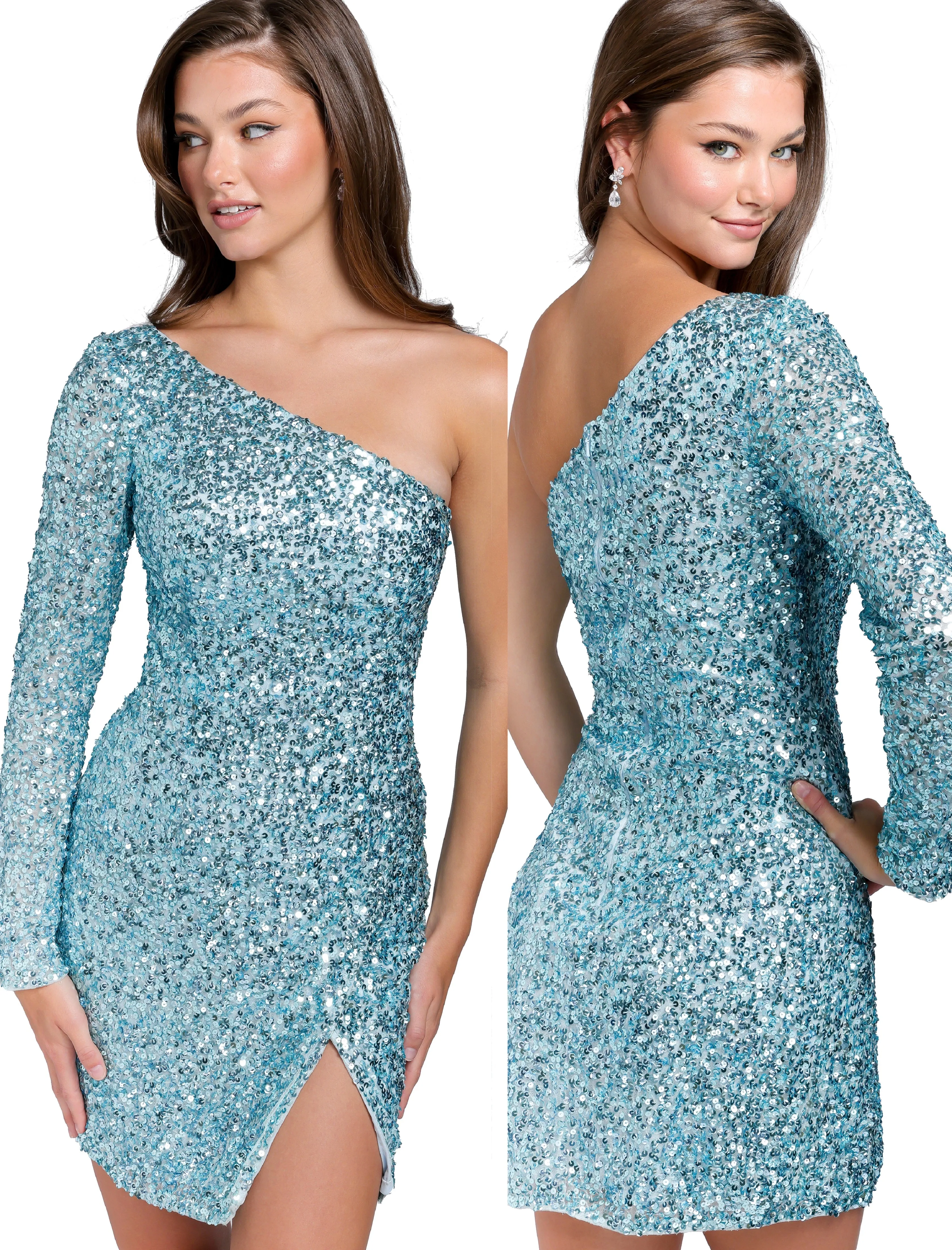 Primavera Couture 3860 Homecoming Cocktail Dress Fitted sequin beaded short