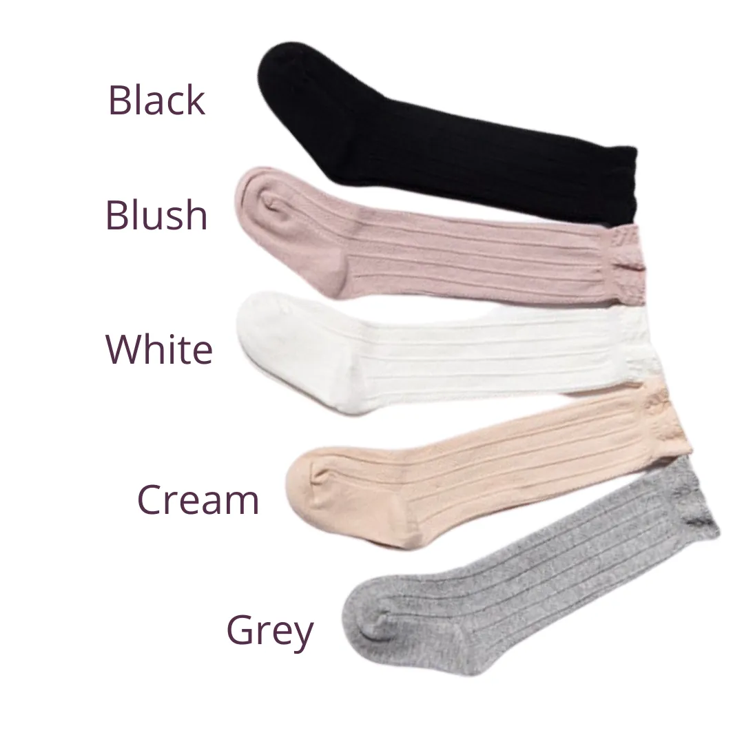 Ribbed Knee High Socks - Clearance