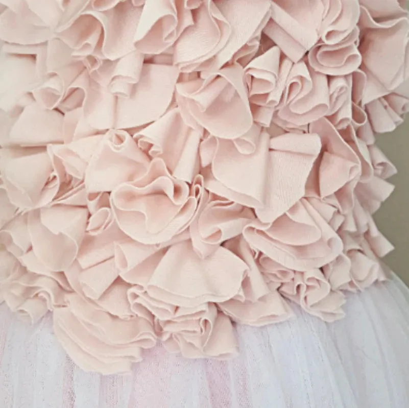 Sia Soft Blush Floral Tulle Dress