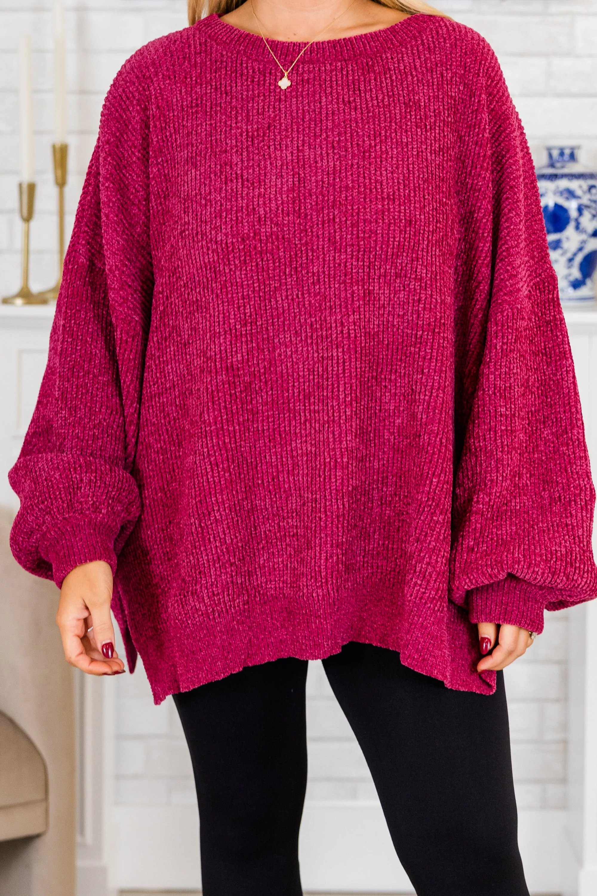 Simple But Sweet Sweater, Magenta