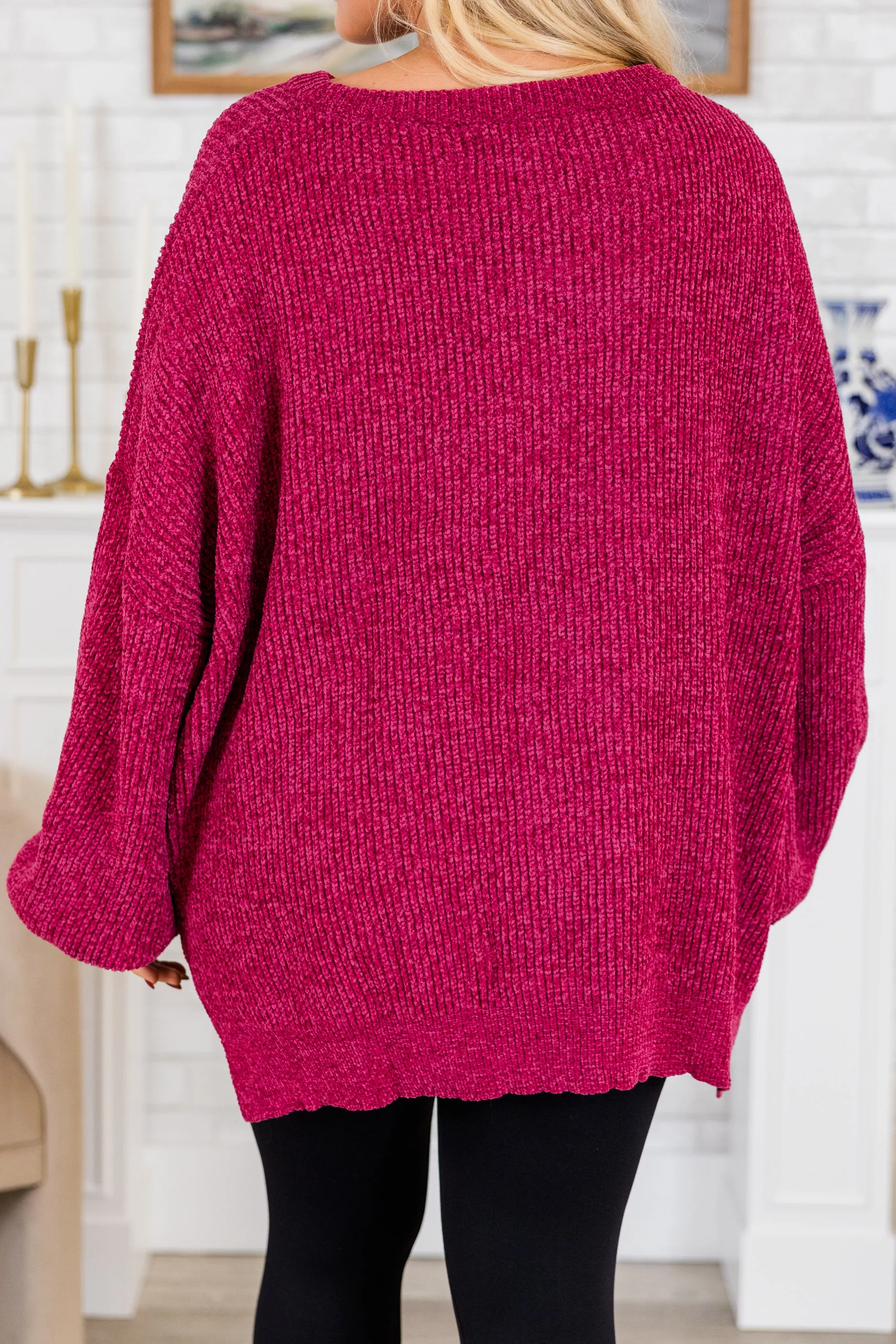 Simple But Sweet Sweater, Magenta