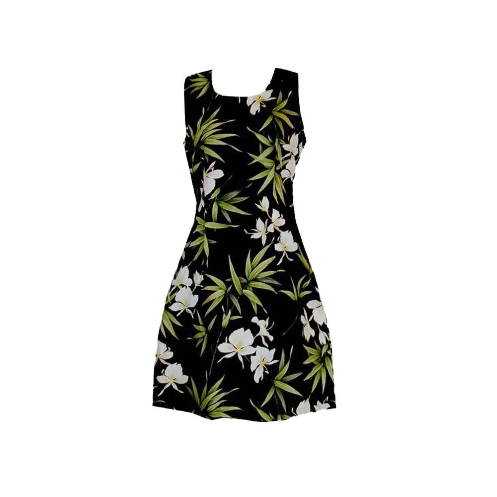 Star Orchid Short Hawaiian Tank Dress Made In Hawaii -2D 802