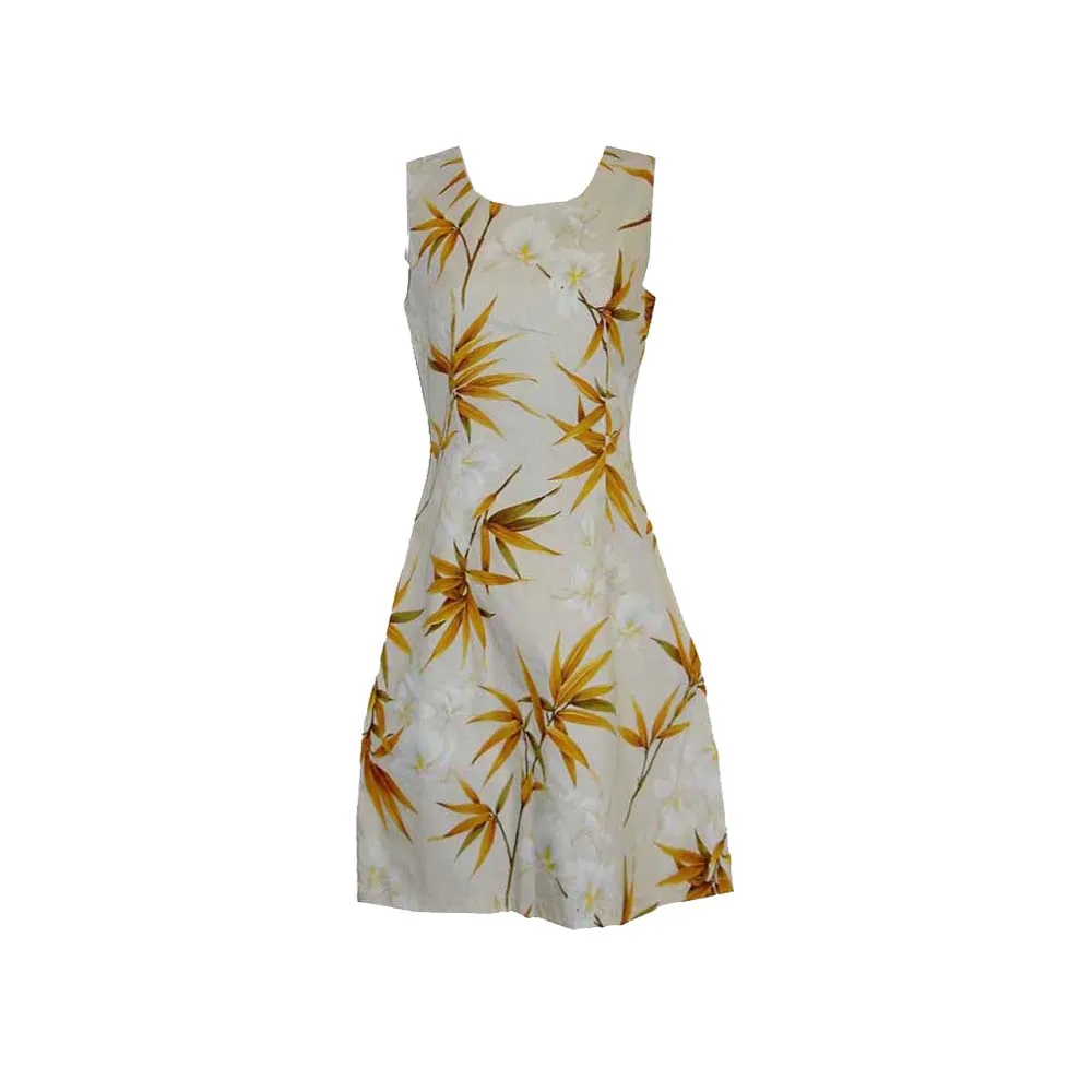 Star Orchid Short Hawaiian Tank Dress Made In Hawaii -2D 802