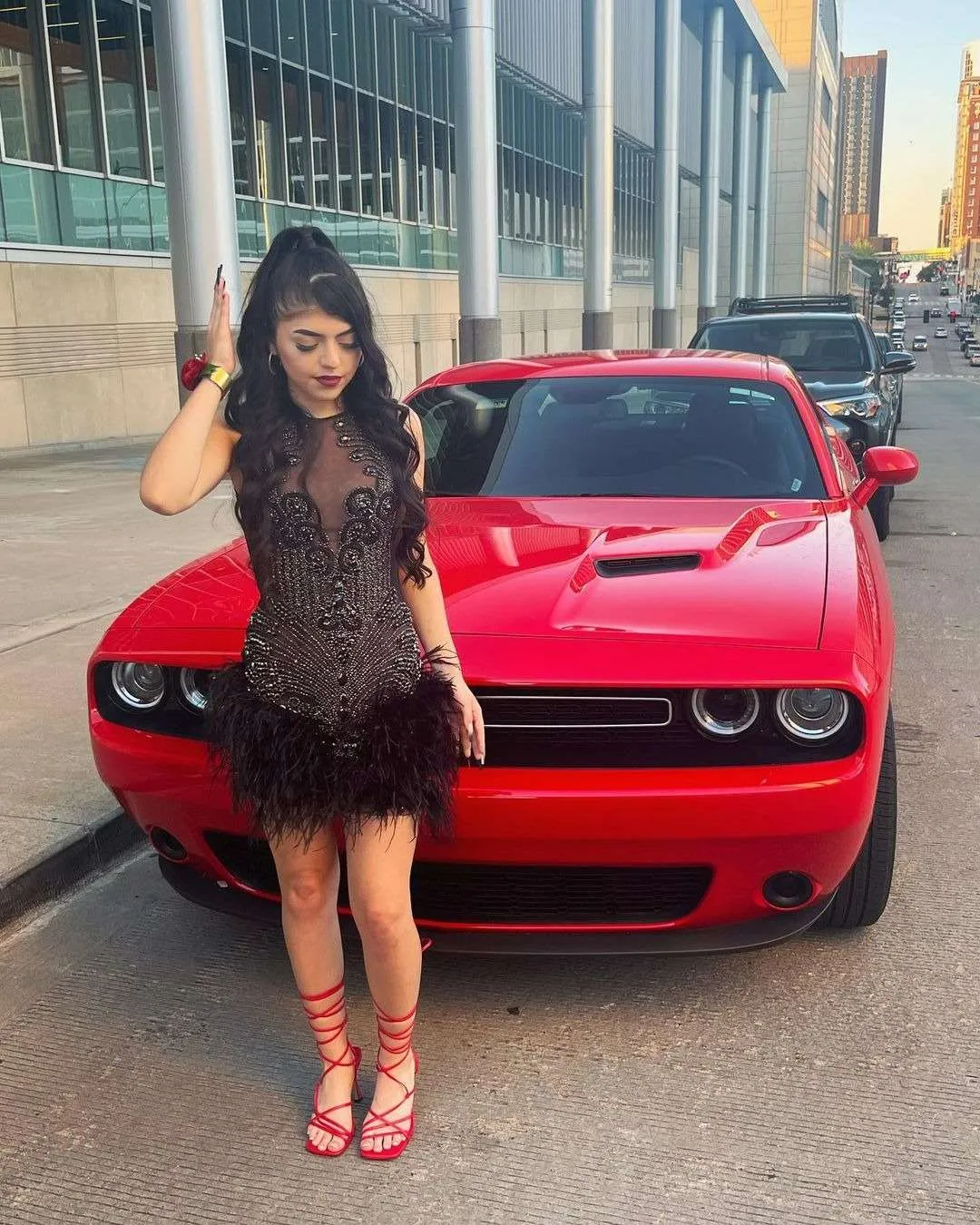 Stunning Luxury Feather Dress