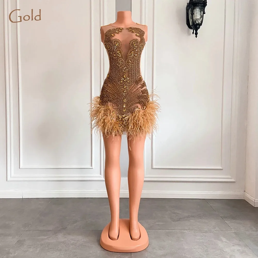 Stunning Luxury Feather Dress