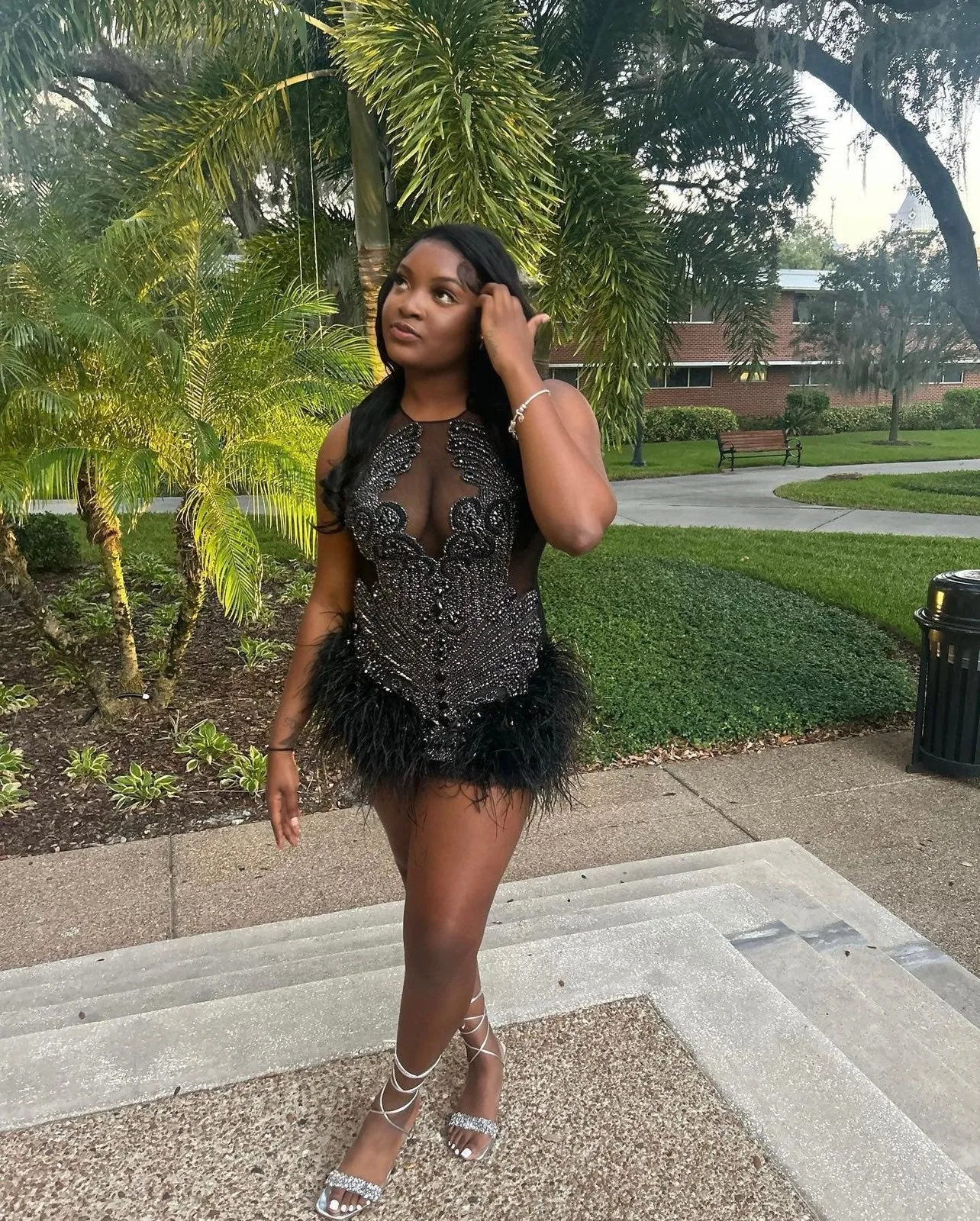 Stunning Luxury Feather Dress