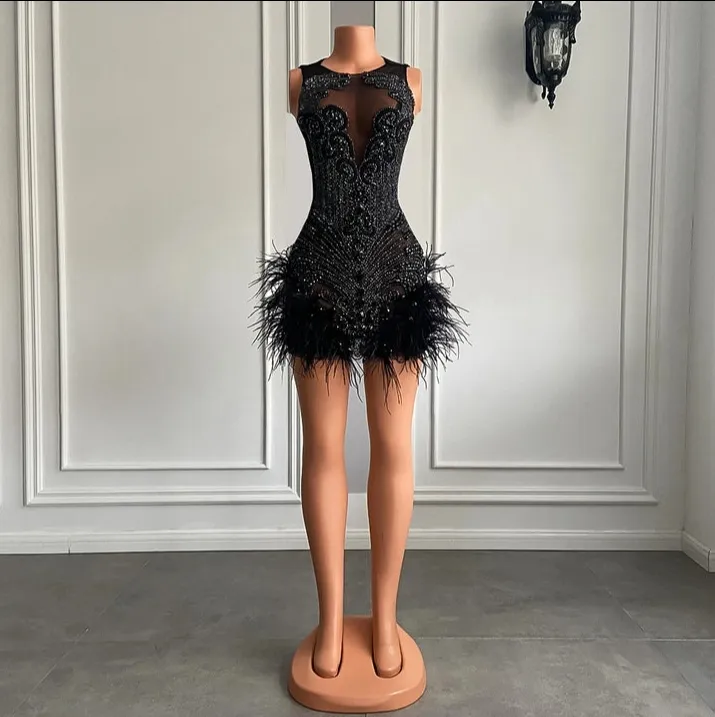 Stunning Luxury Feather Dress