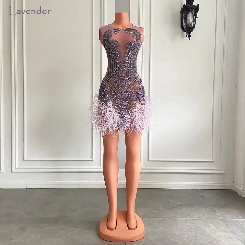 Stunning Luxury Feather Dress