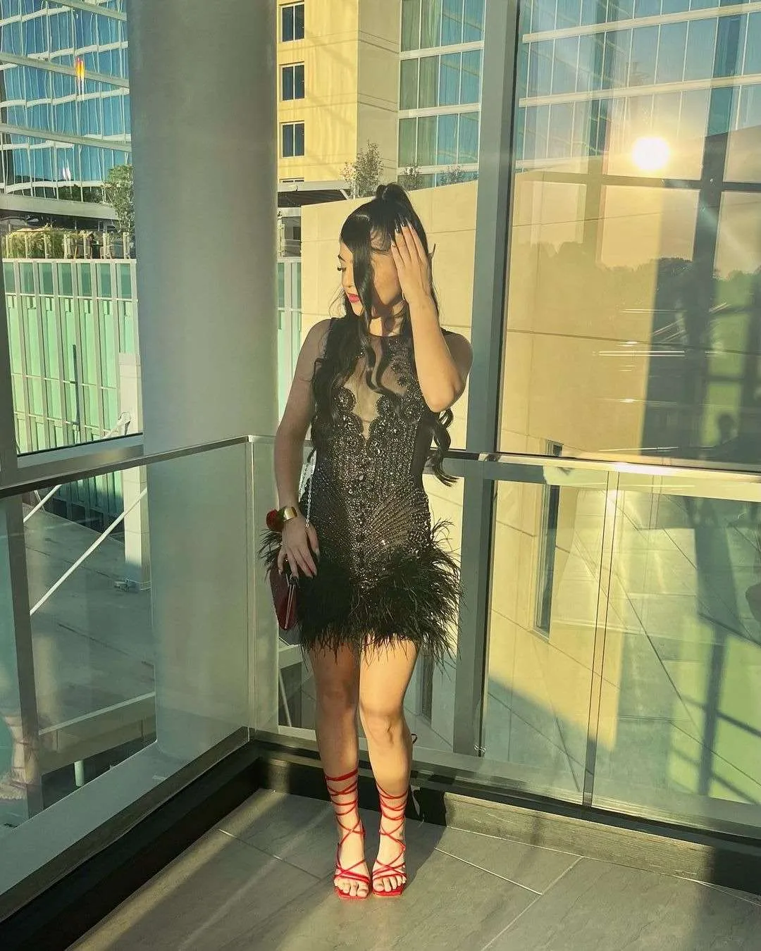 Stunning Luxury Feather Dress
