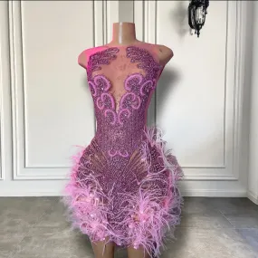 Stunning Luxury Feather Dress