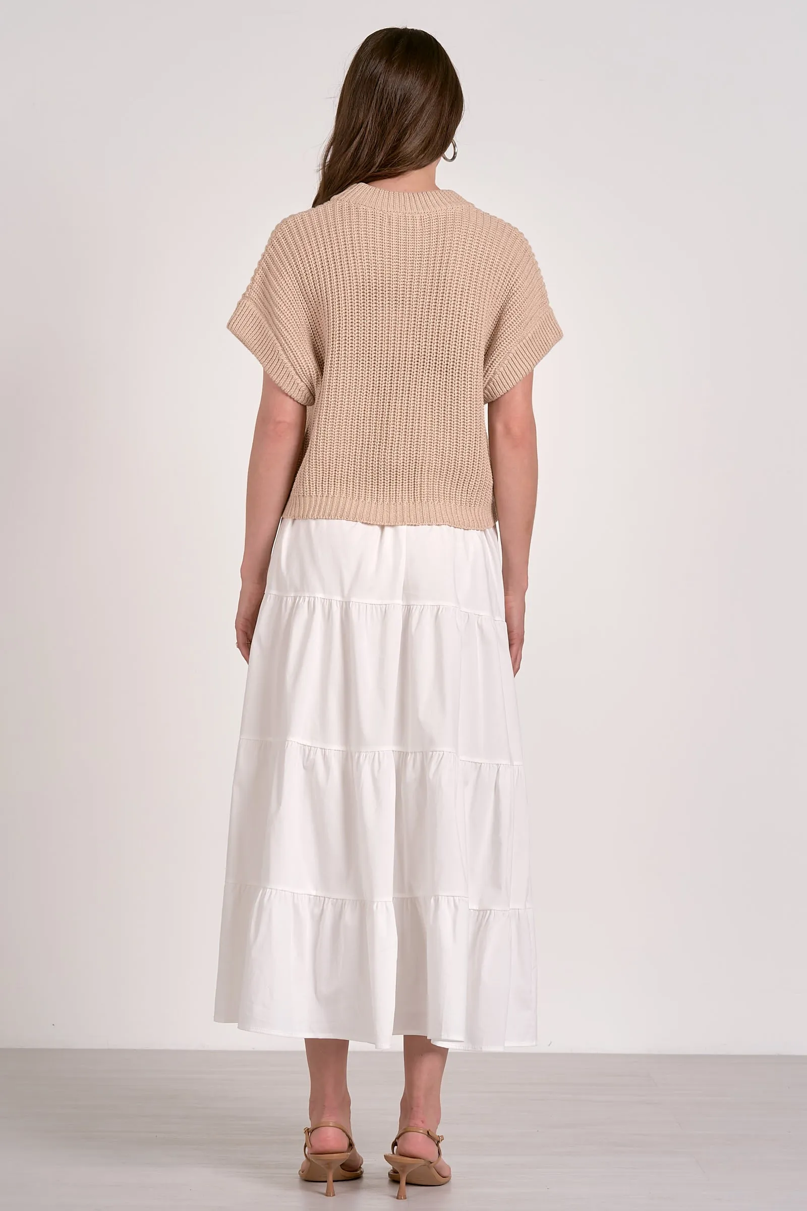 SWEATER COMBO DRESS