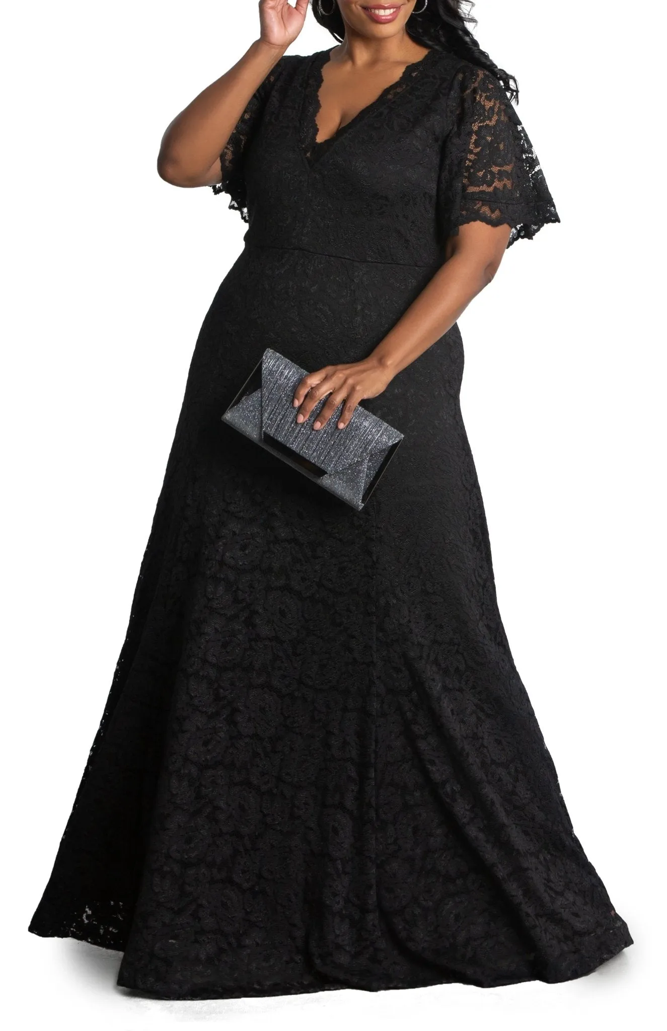 Symphony Lace Evening Gown - Plus