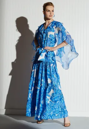 Tahlia Silk Dress in Tahitian Hibiscus