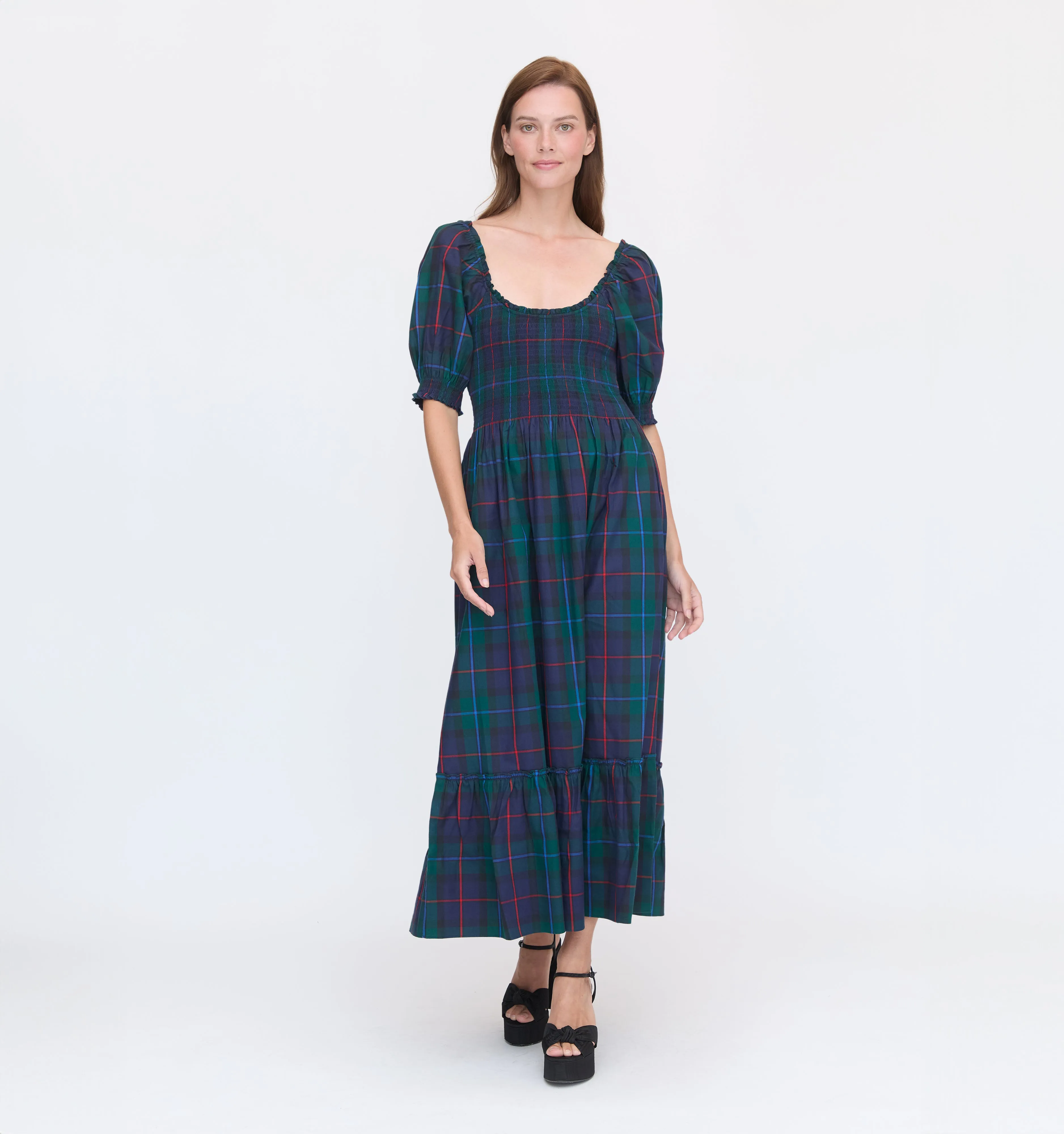 The Louisa Nap Dress - Midnight Tartan