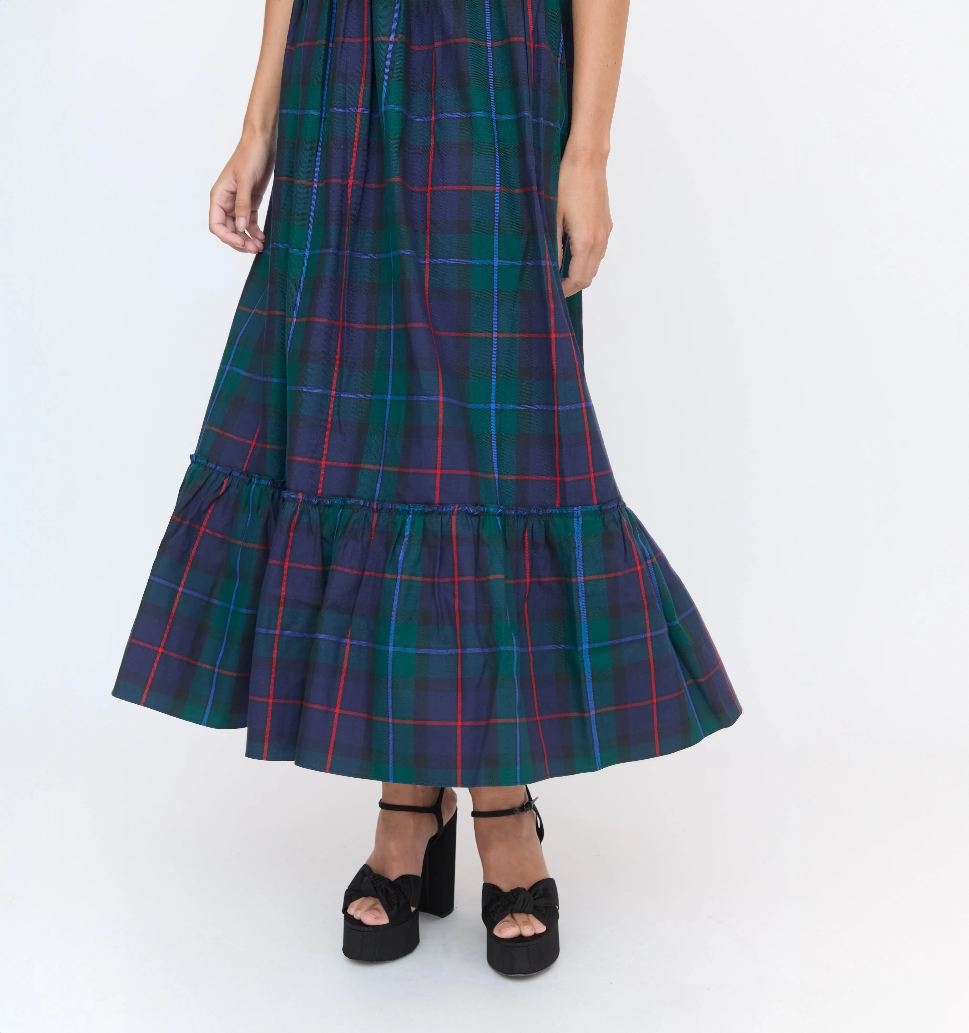 The Louisa Nap Dress - Midnight Tartan
