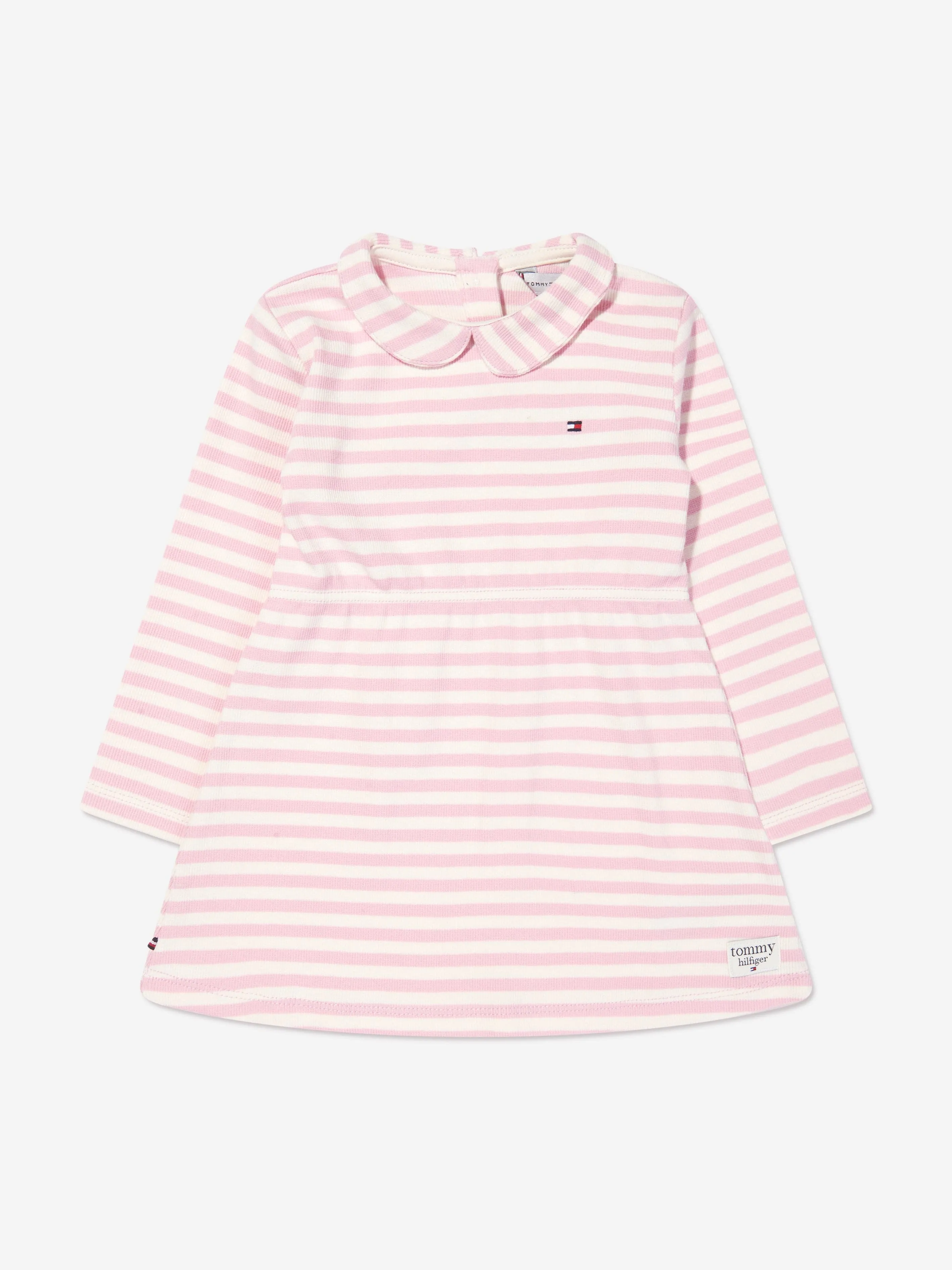 Tommy Hilfiger Baby Girls Striped Long Sleeve Dress