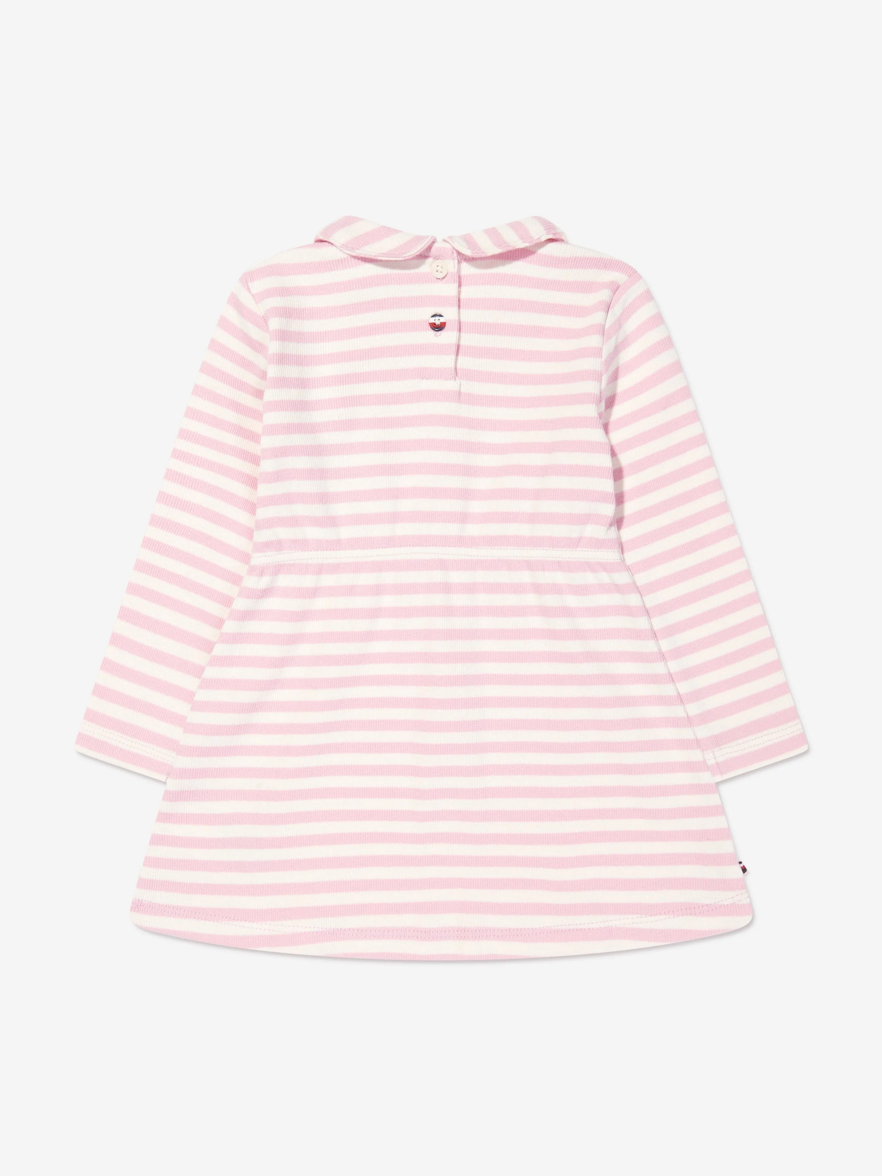 Tommy Hilfiger Baby Girls Striped Long Sleeve Dress