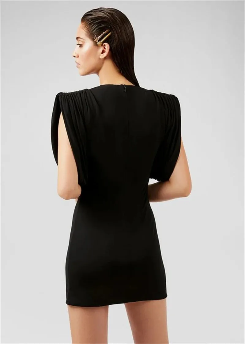 Trend4us Sleek Black Short Dress