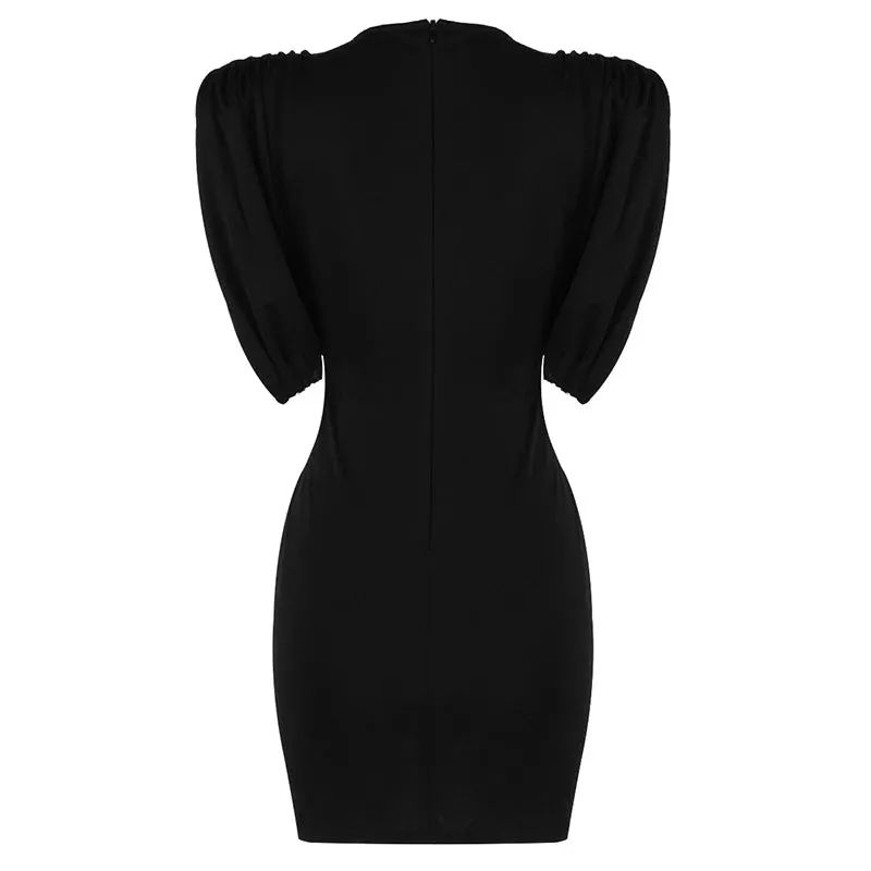 Trend4us Sleek Black Short Dress