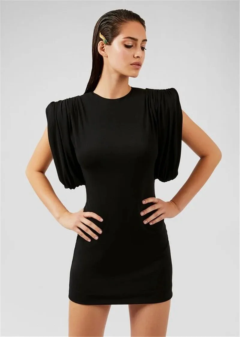 Trend4us Sleek Black Short Dress