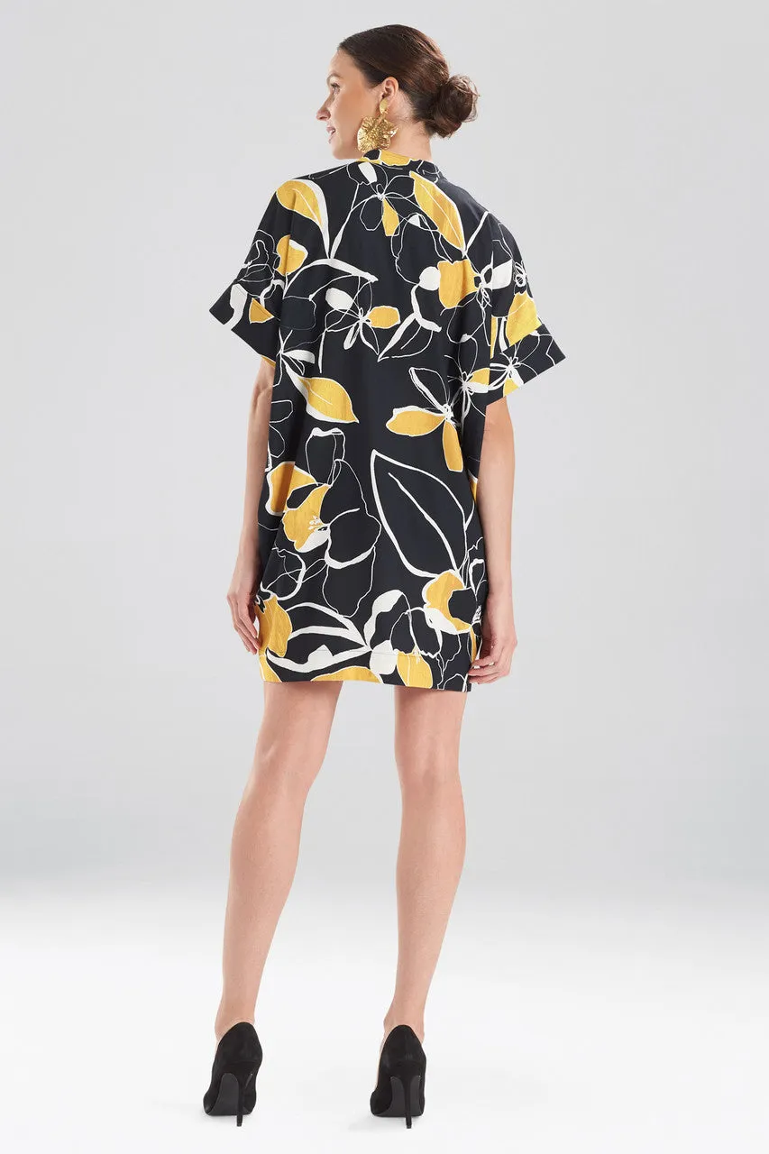 Ume Crepe Mandarin Collar T-Shirt Dress