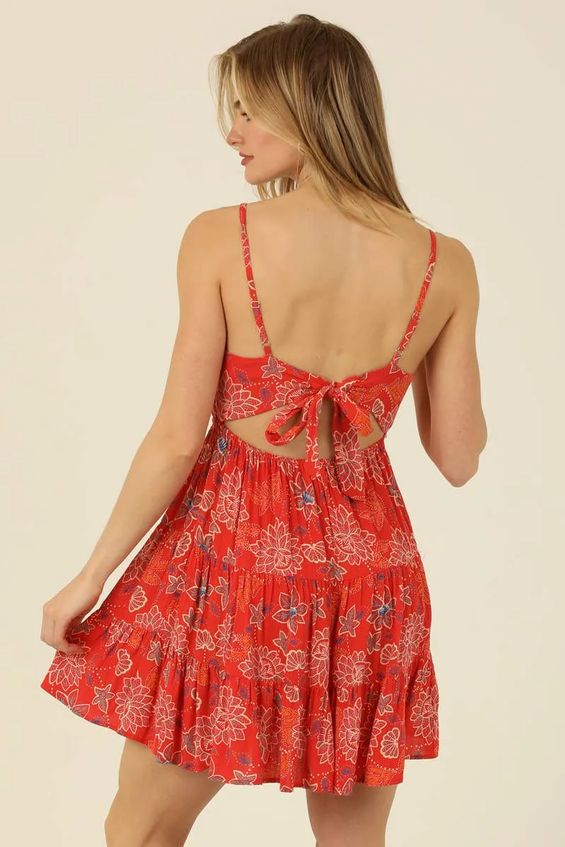 V-Neck Open Back Sundress