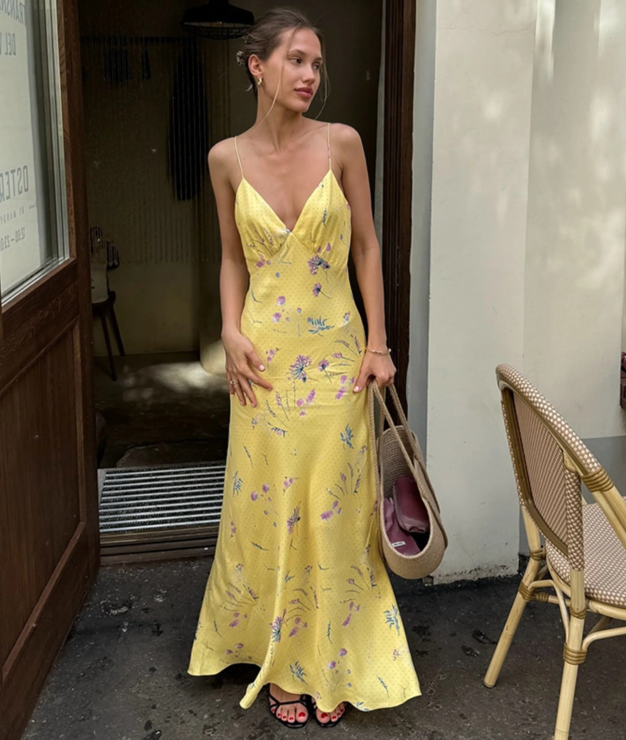 Vvsha Aurelia V-Neck Maxi Dress