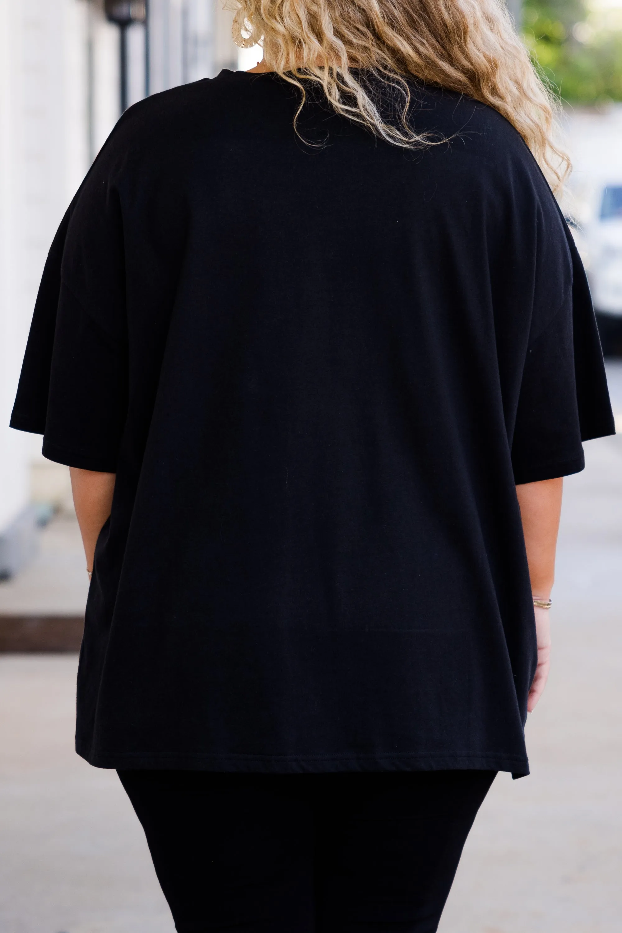 Weekend Club Boyfriend Tee, Black