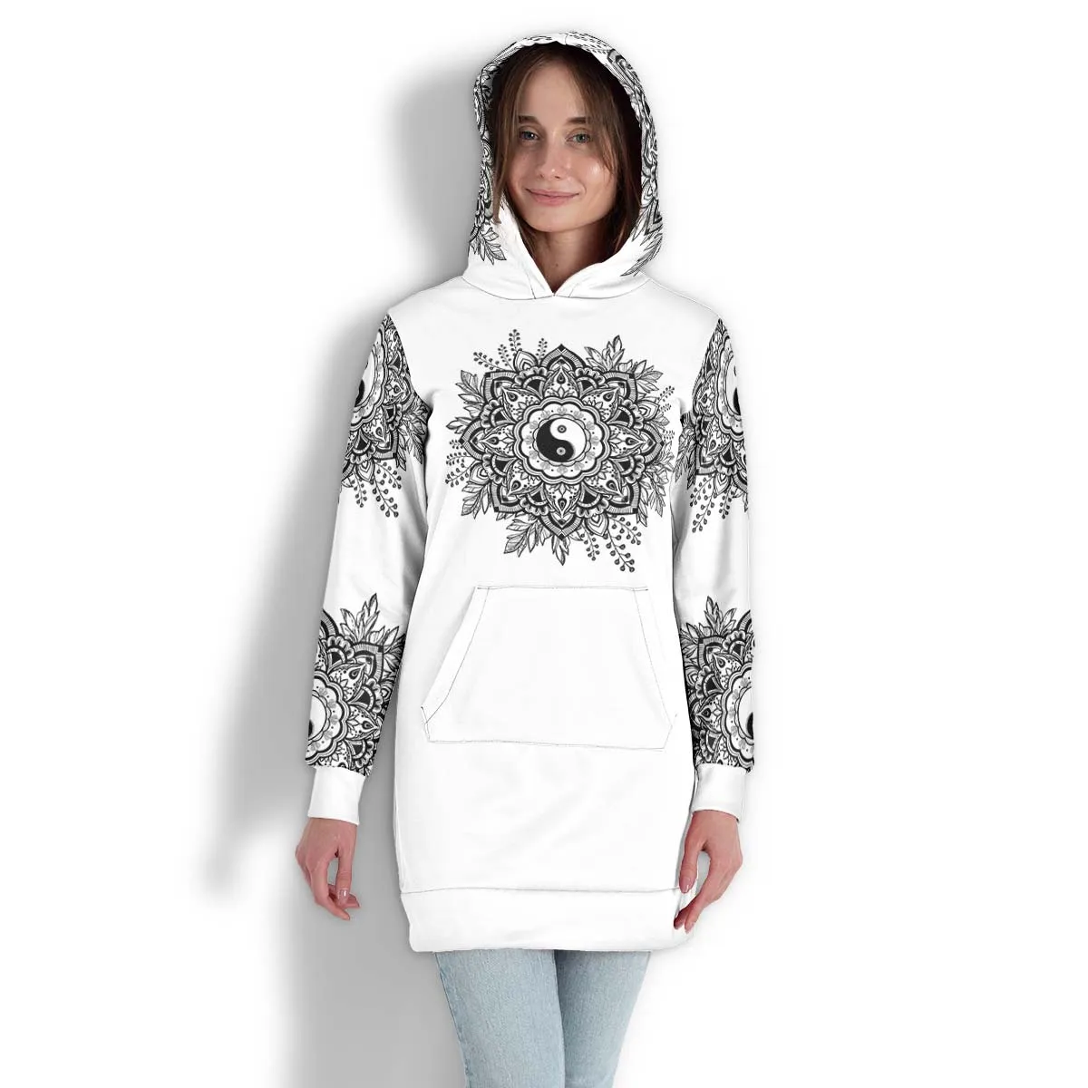 White Yin Yang Mandala