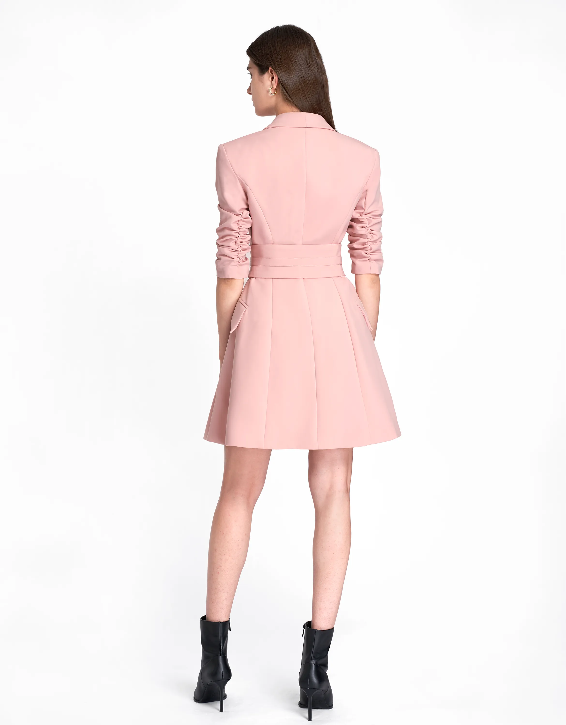 Wide Waistband Suit Dress