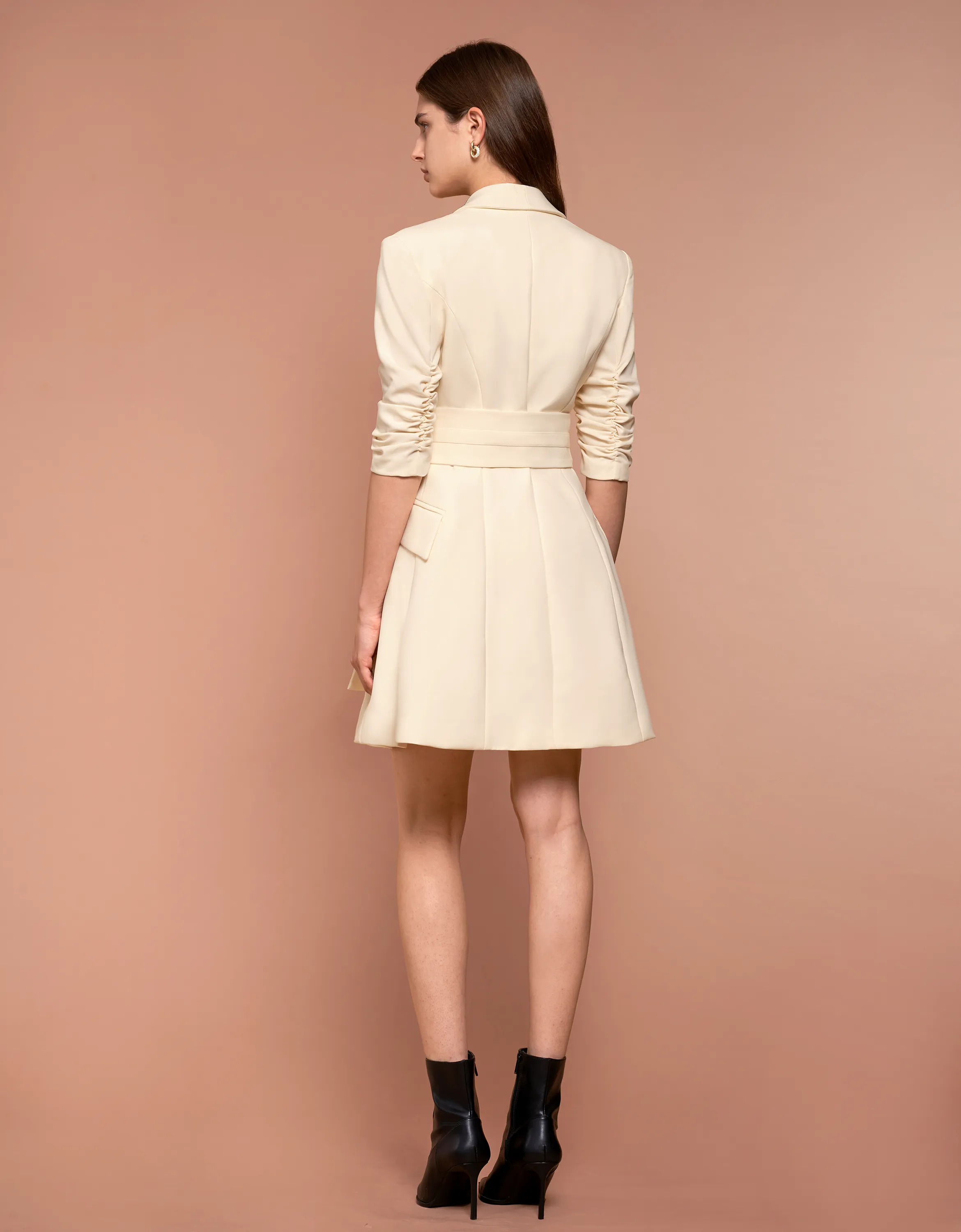 Wide Waistband Suit Dress